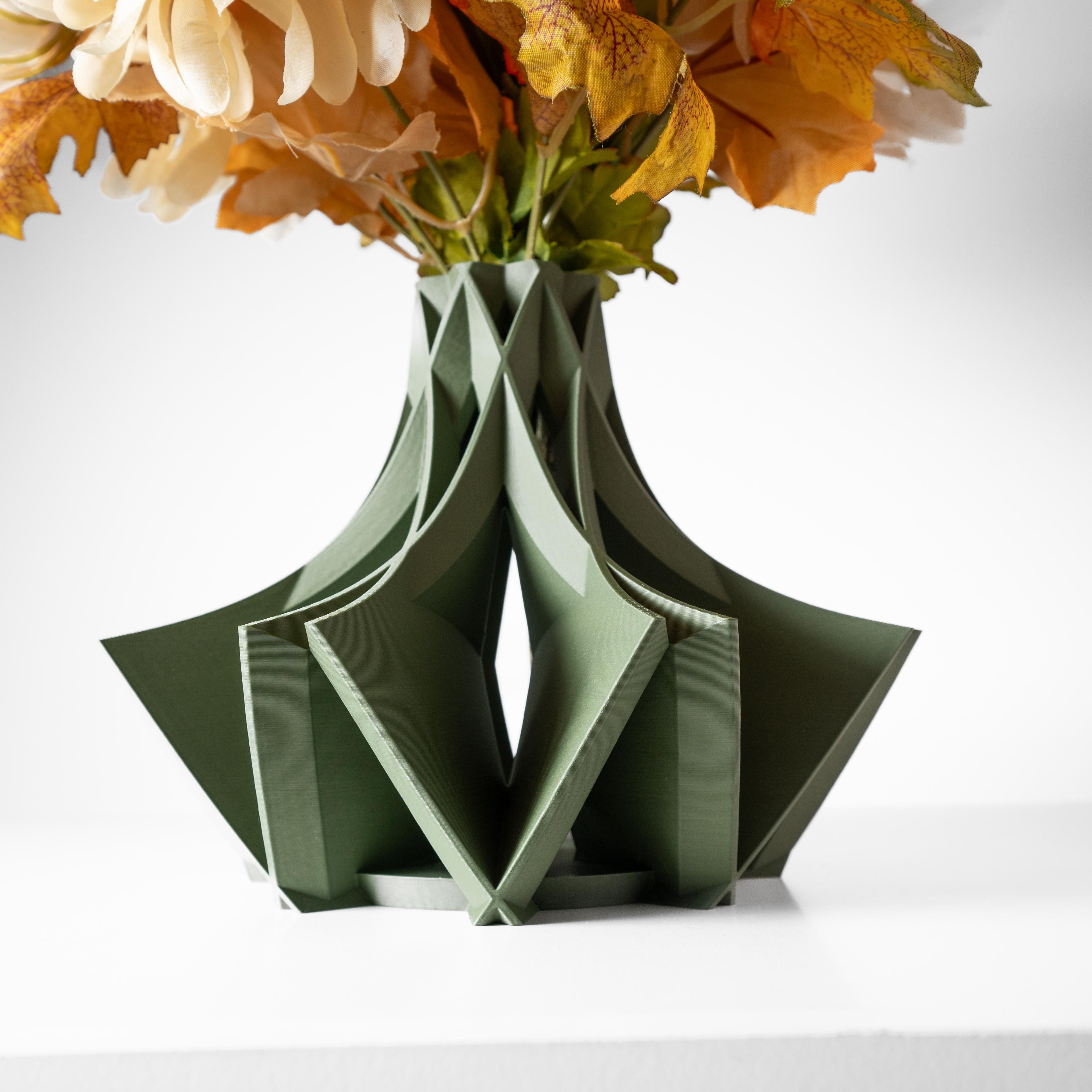 The Ramo Vase, Modern and Unique Home Decor for Dried and Preserved Flower Arrangement  | STL File 3d model