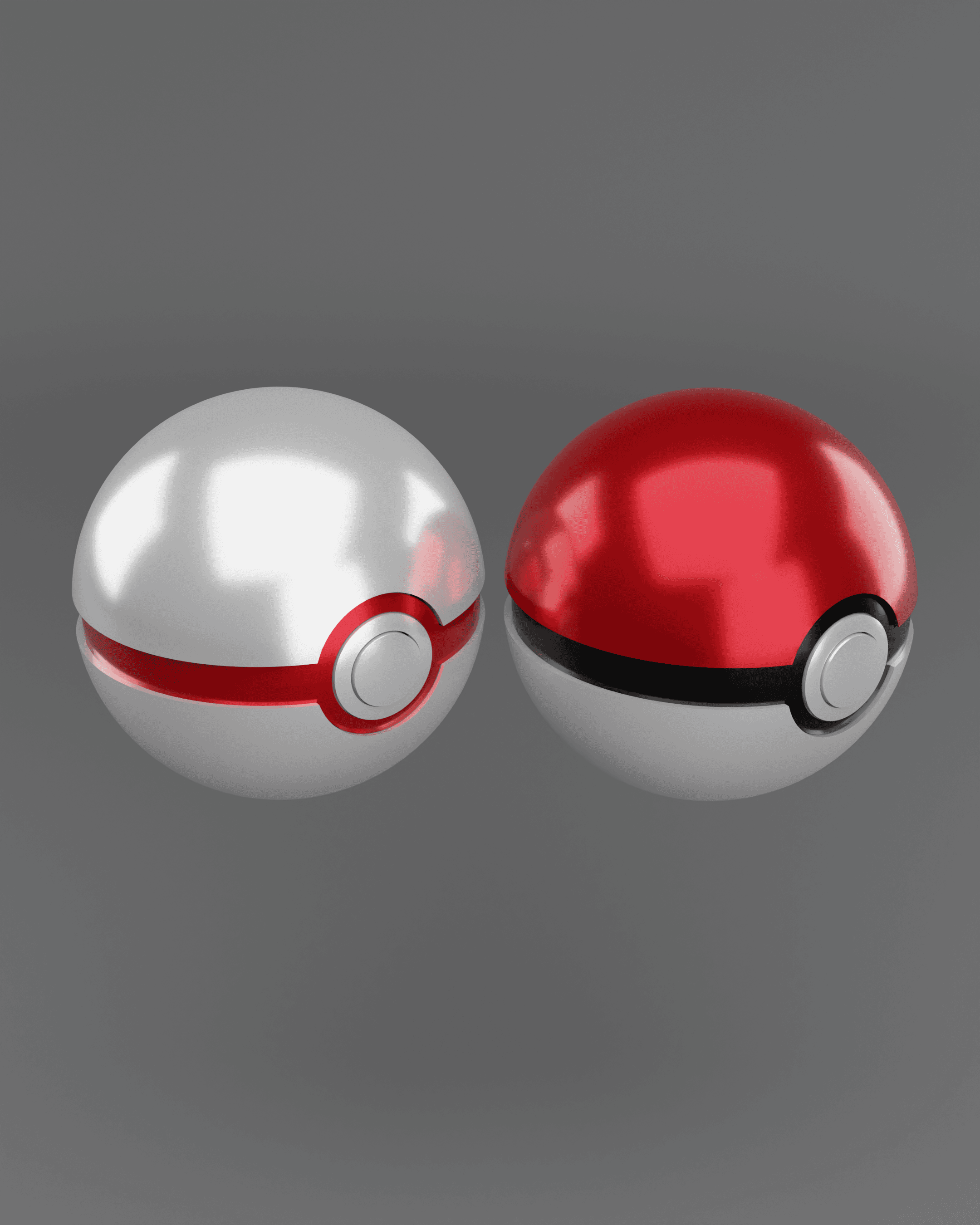 Opening Pokeball / Premier Ball - Fan Art 3d model