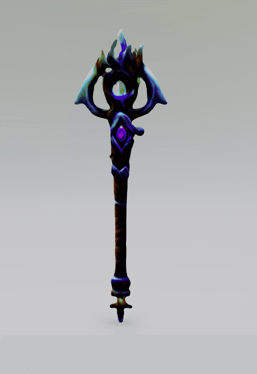 A necromancer staff 3d model