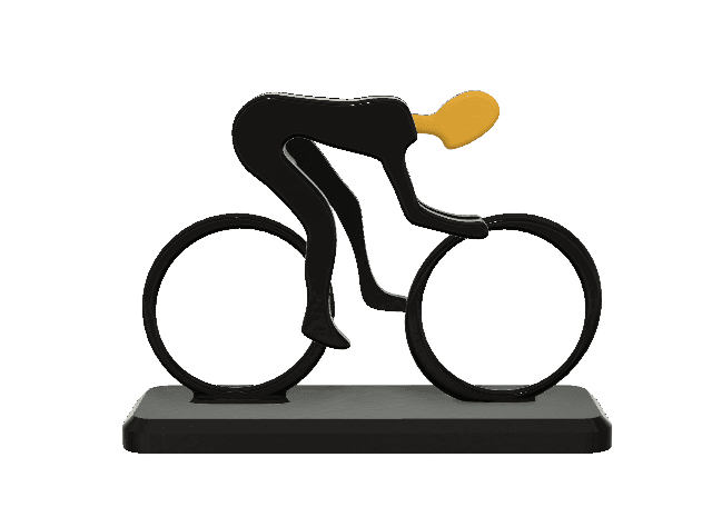 Cycling Athelete Minimalist Square 3d model