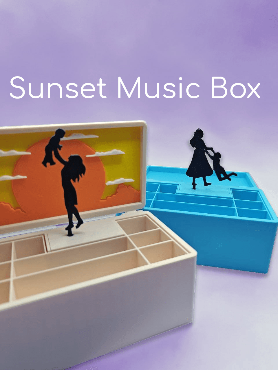 Sunset Music Box - Mother's Day Gift 3d model