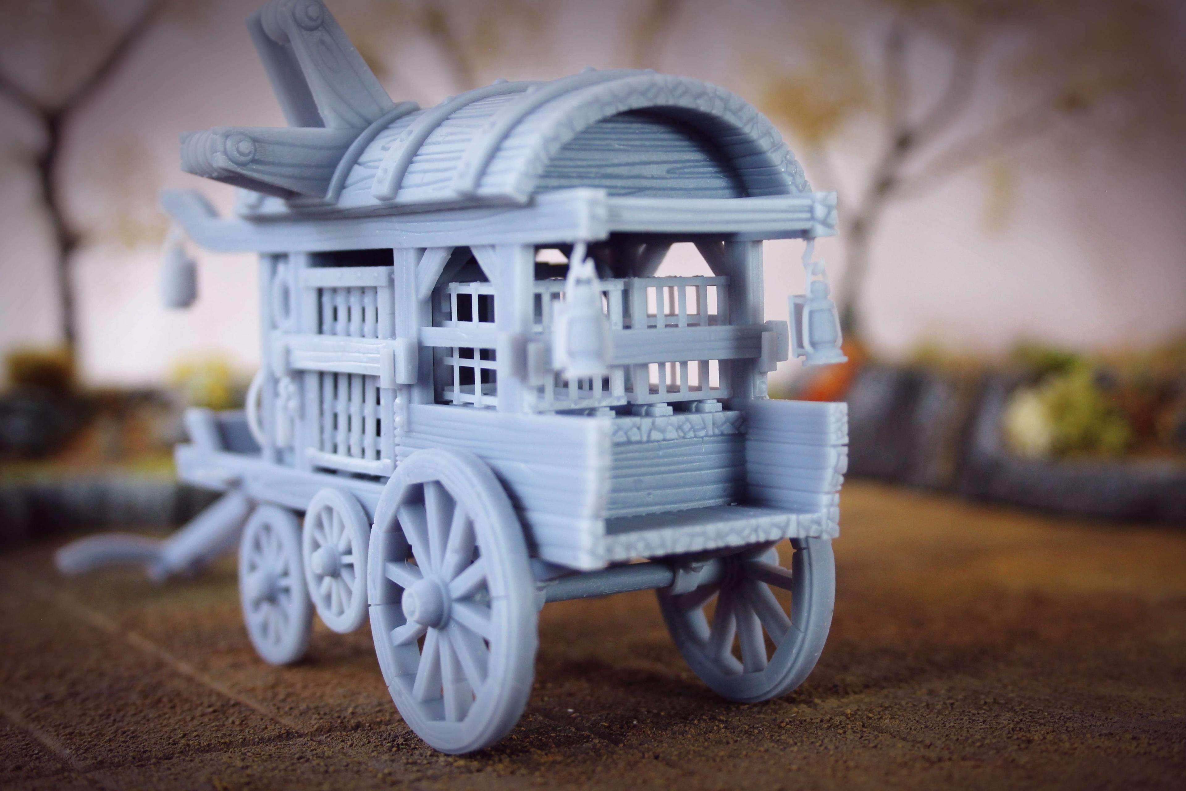 Hunters Wagon | TTRPG Trapper Expedition 3d model