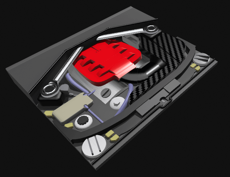 RC 1:10 BMW M3 E92 Engine Bay 3d model