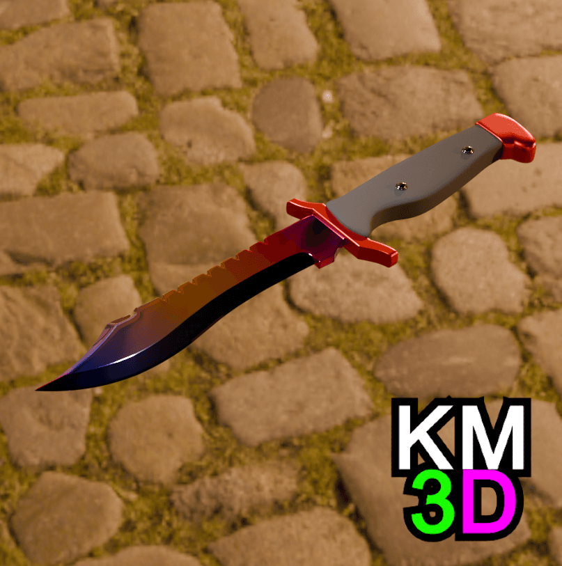 Bowie knife CSGO 3d model