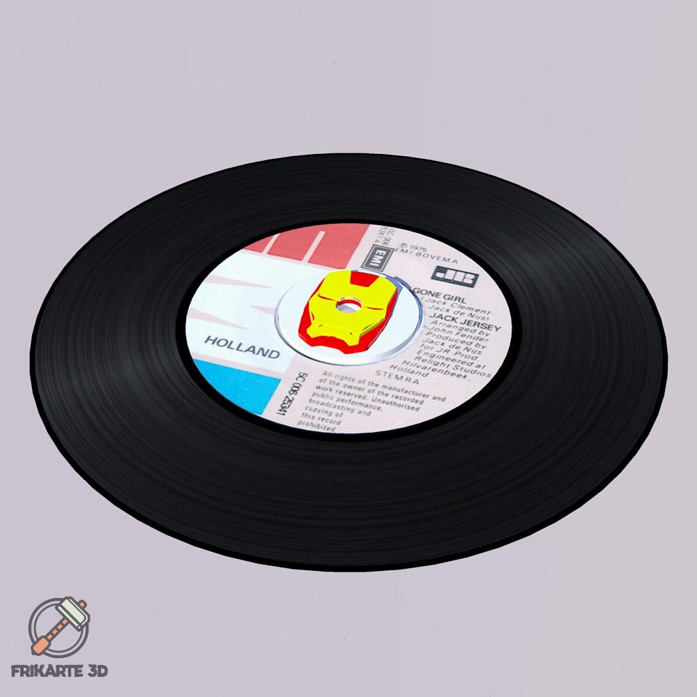 Iron Man 45 Record Adapter 3d model