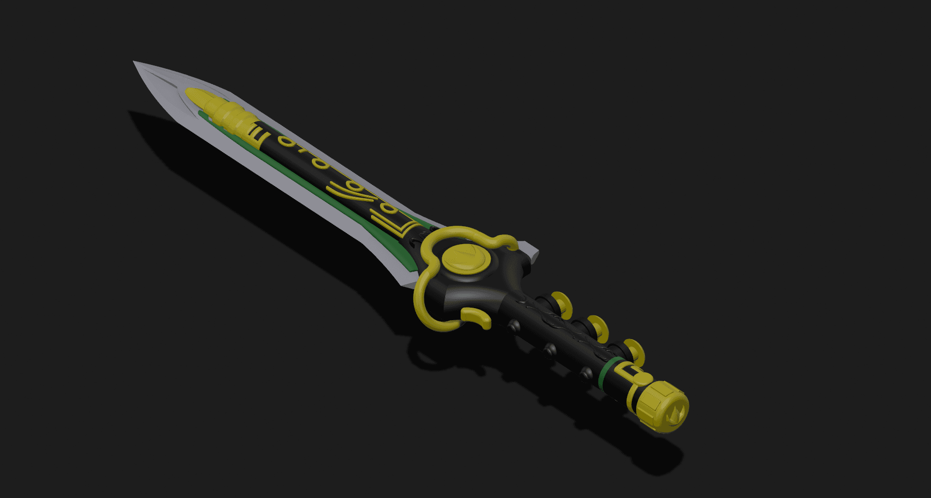 Green Ranger Dragon Dagger - Mighty Morphin Power Rangers 3d model