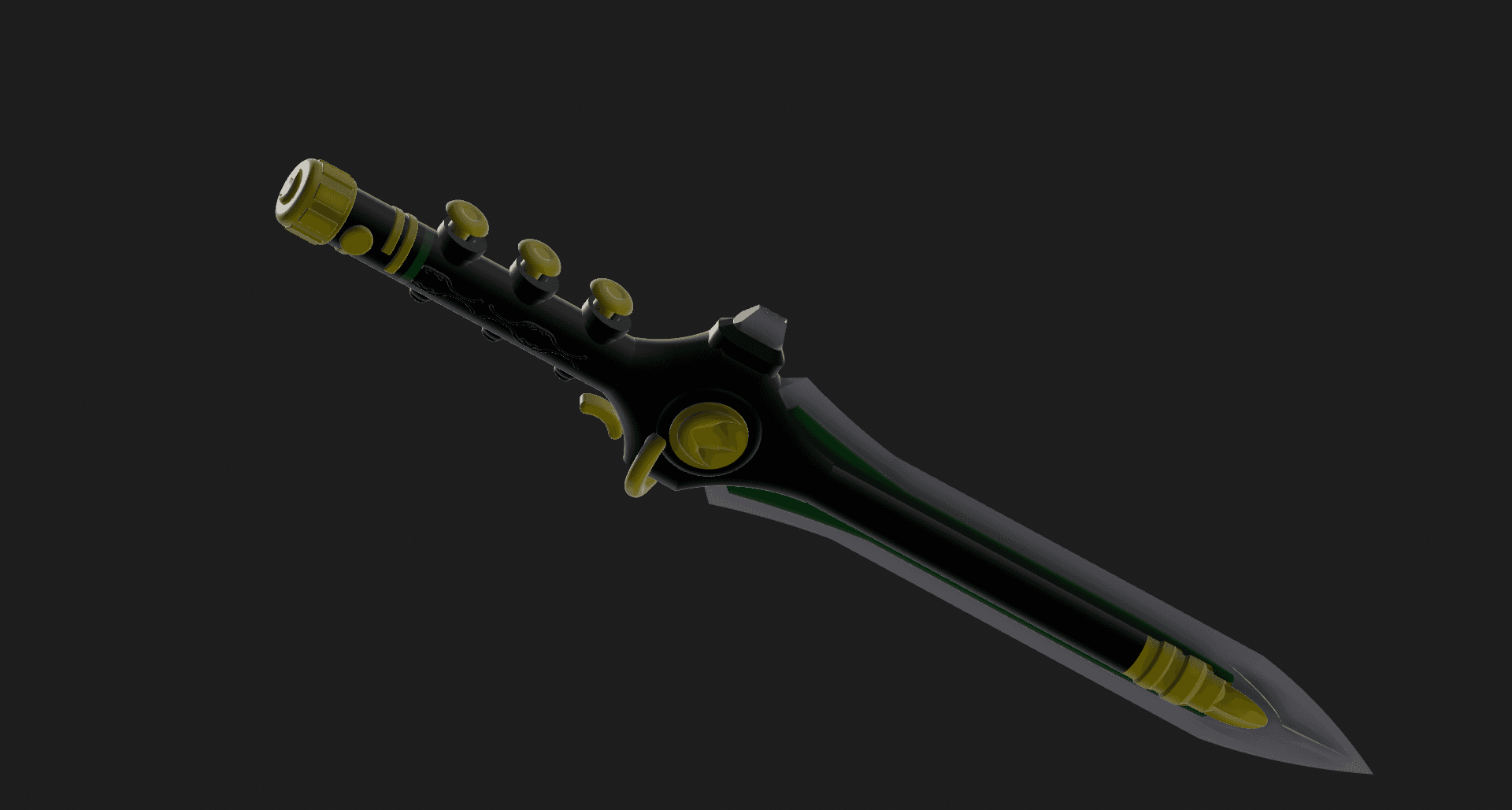 Green Ranger Dragon Dagger - Mighty Morphin Power Rangers 3d model