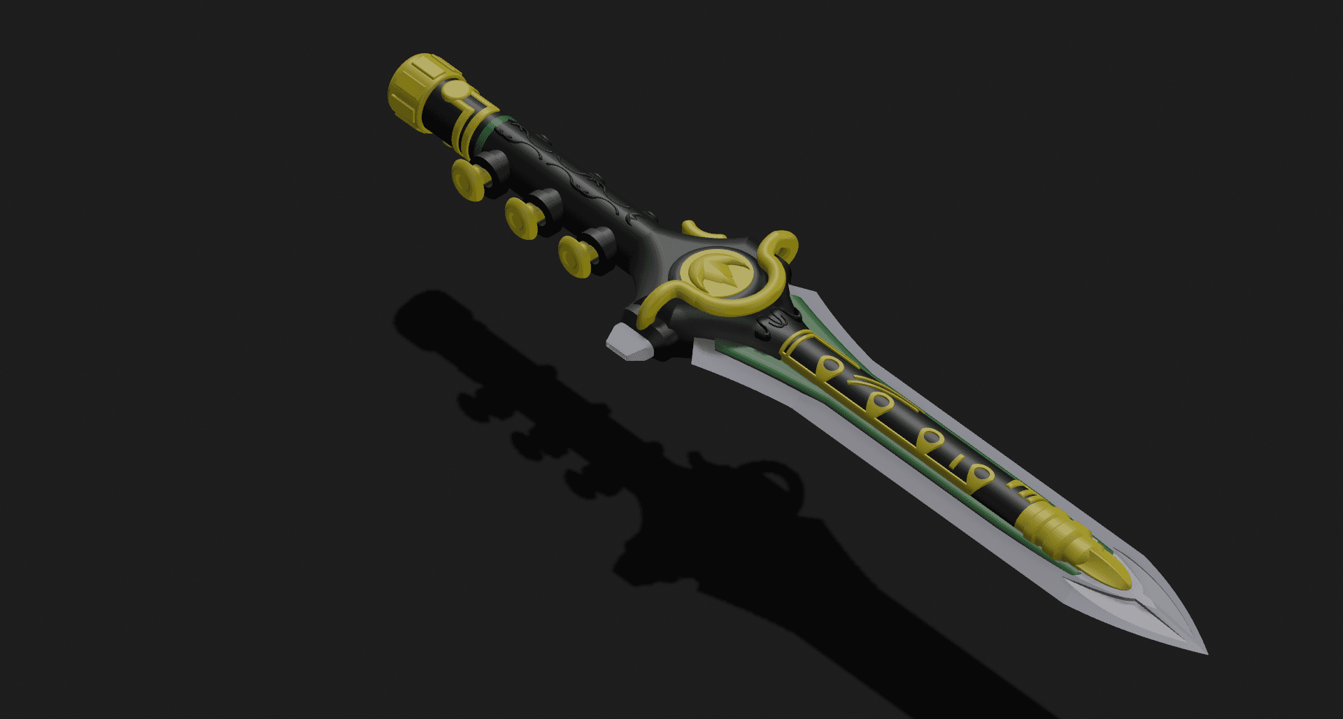 Green Ranger Dragon Dagger - Mighty Morphin Power Rangers 3d model