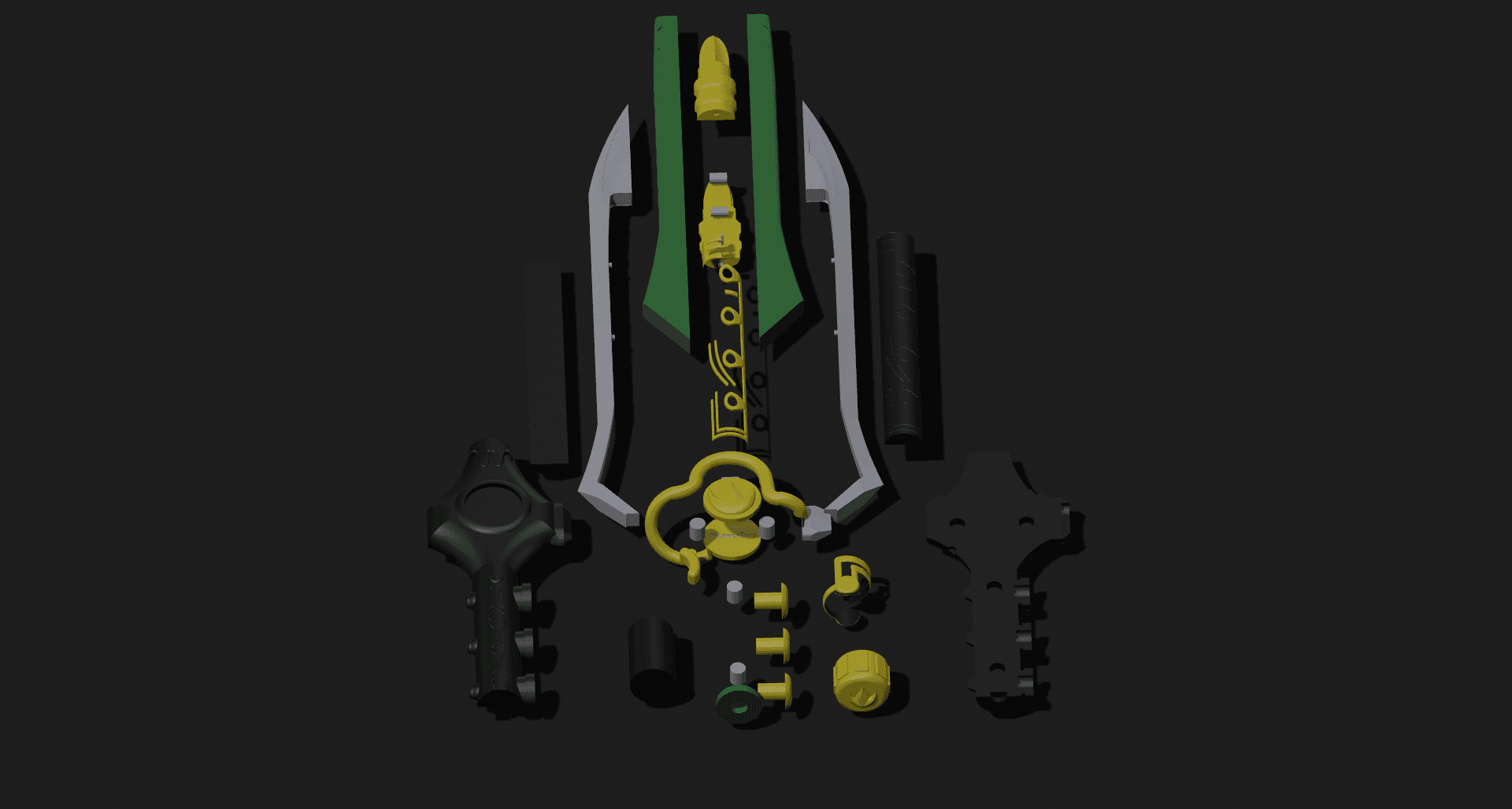 Green Ranger Dragon Dagger - Mighty Morphin Power Rangers 3d model