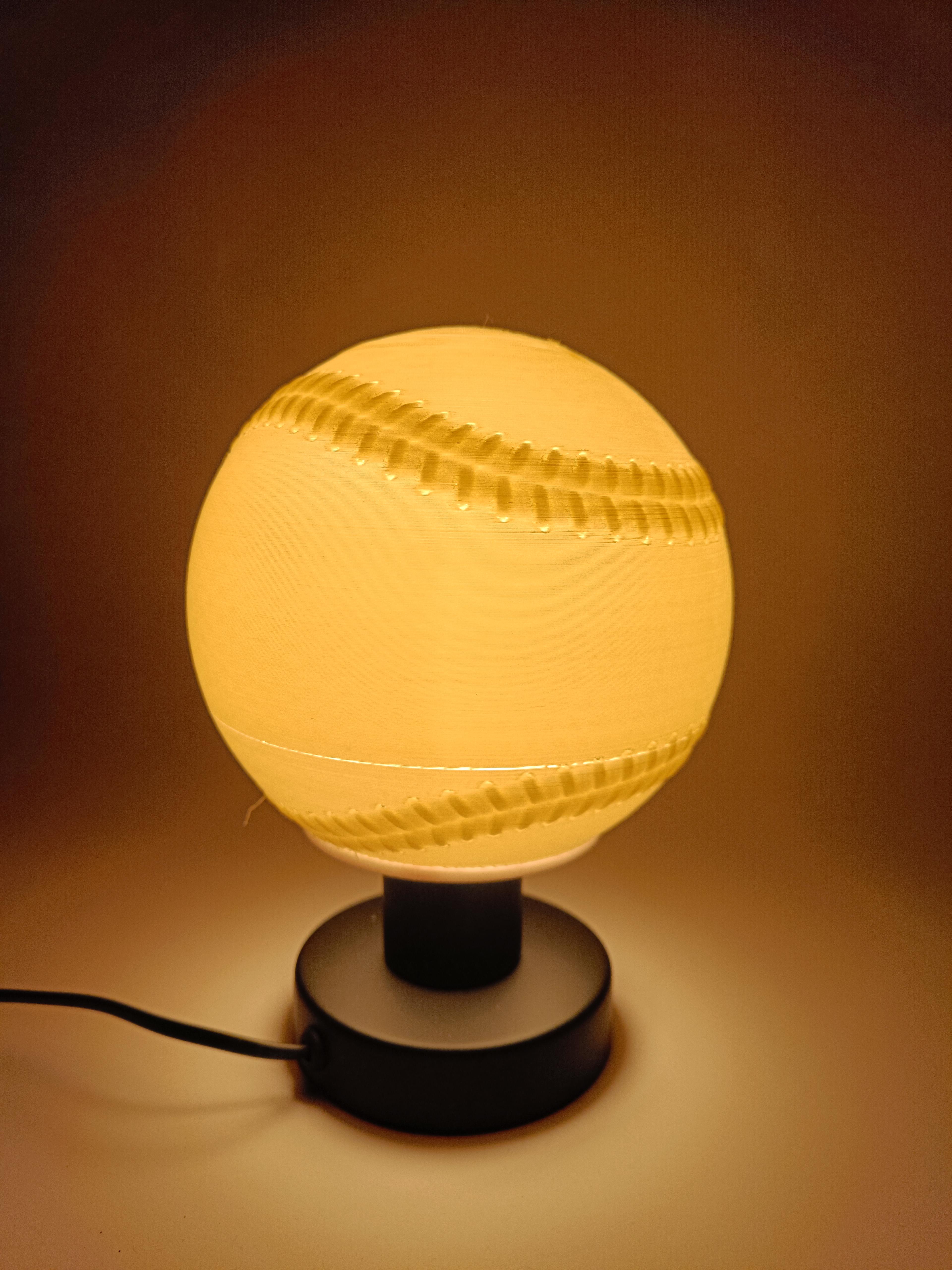 Baseball Desk Lamp 3d model