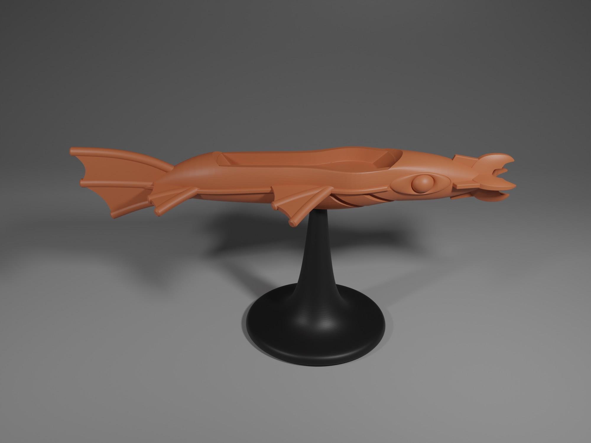 Lamprey Ship Spelljammer Miniature from DnD 3d model