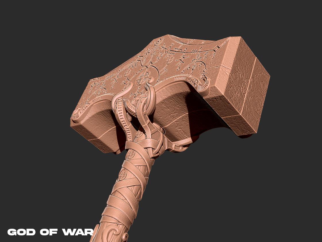 Mjolnir God of War 3D print model 3d model