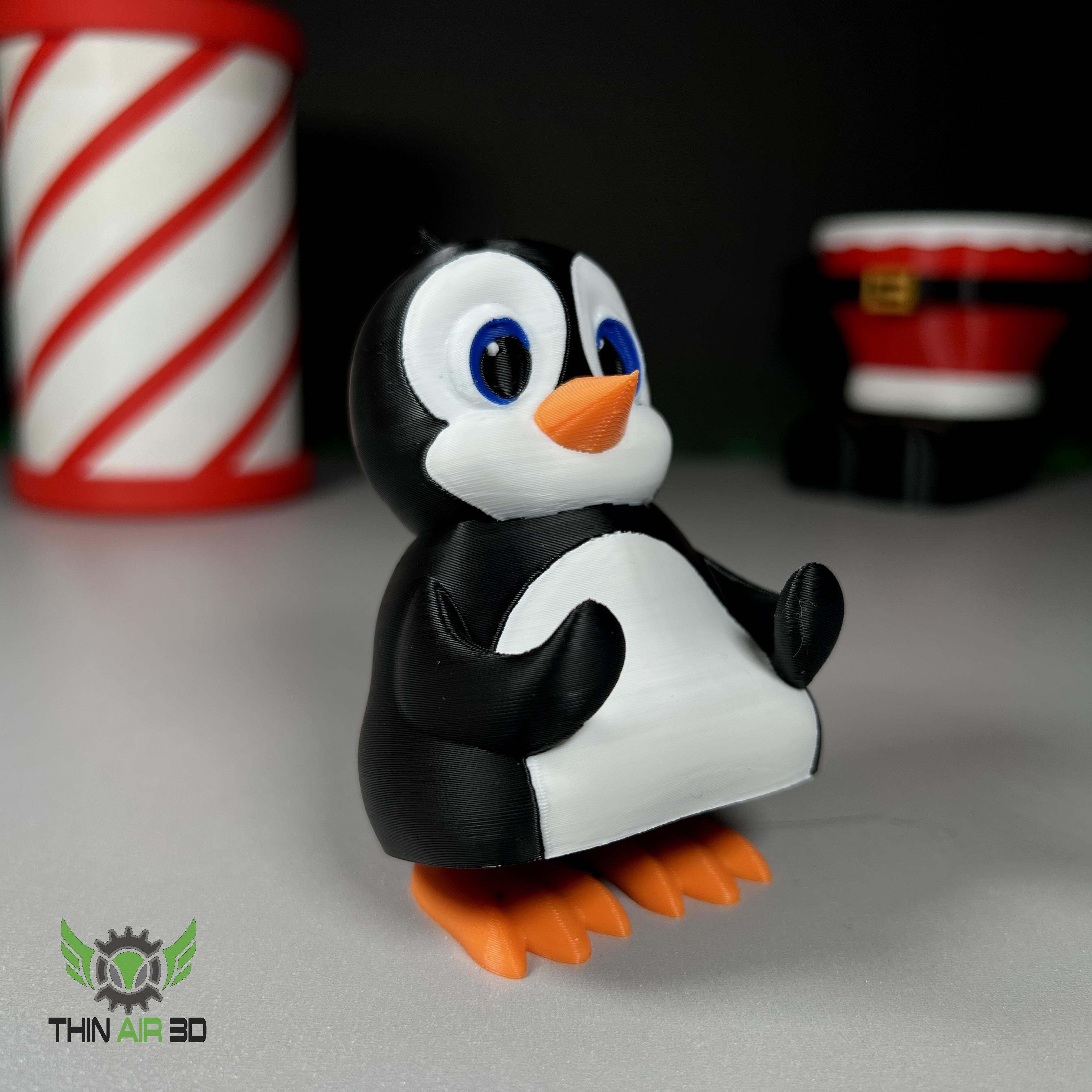 Standing Penguin Pencil Holder 3d model