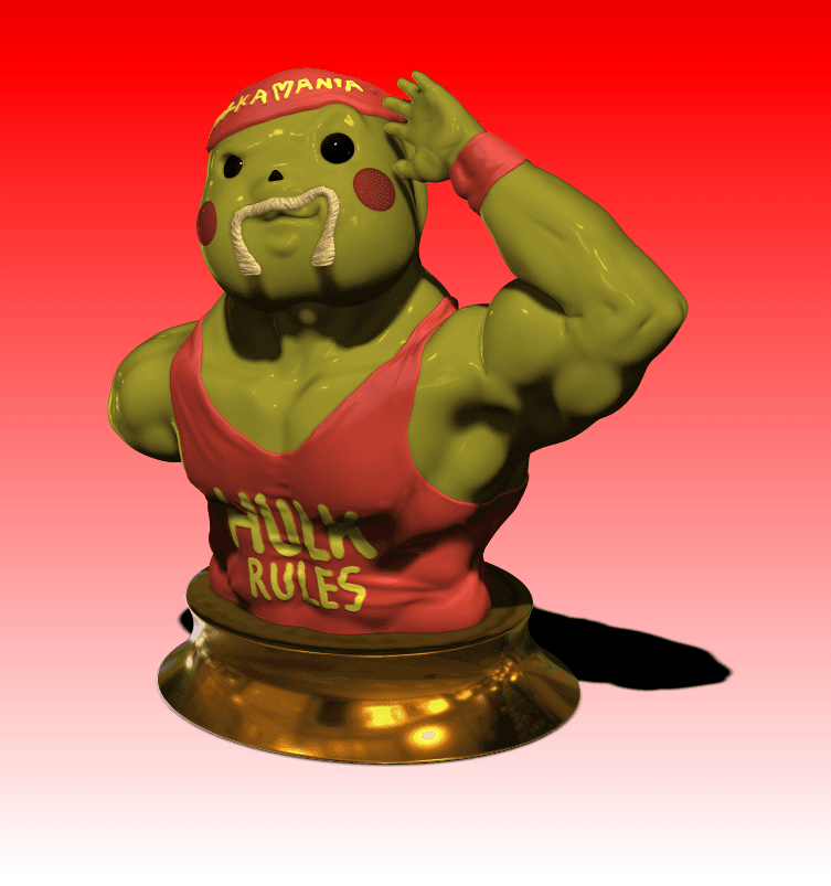 Hulkachu Poke Mashup Bust!  3d model