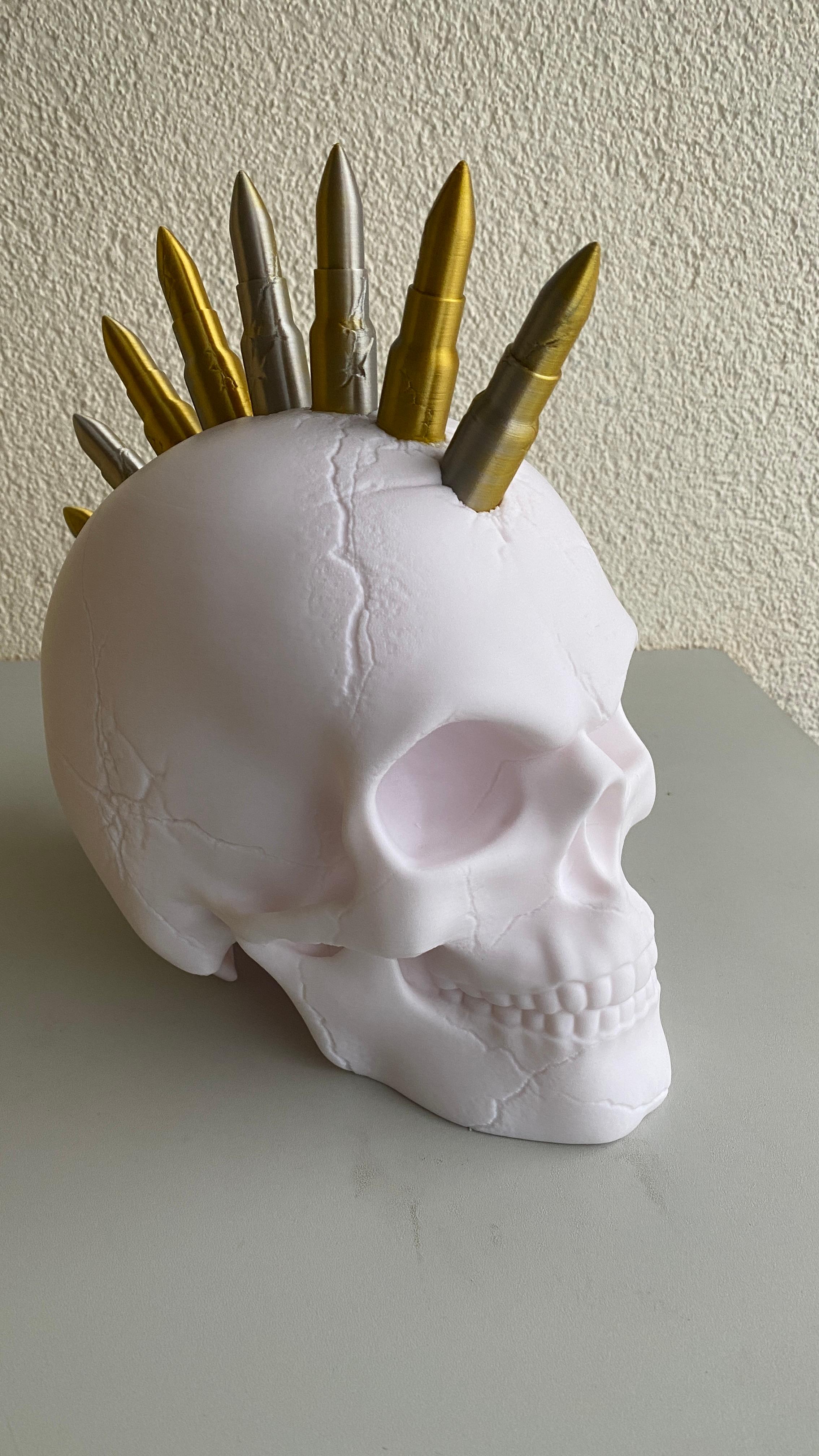 Bullet Mohawk -Punk Skull 3d model