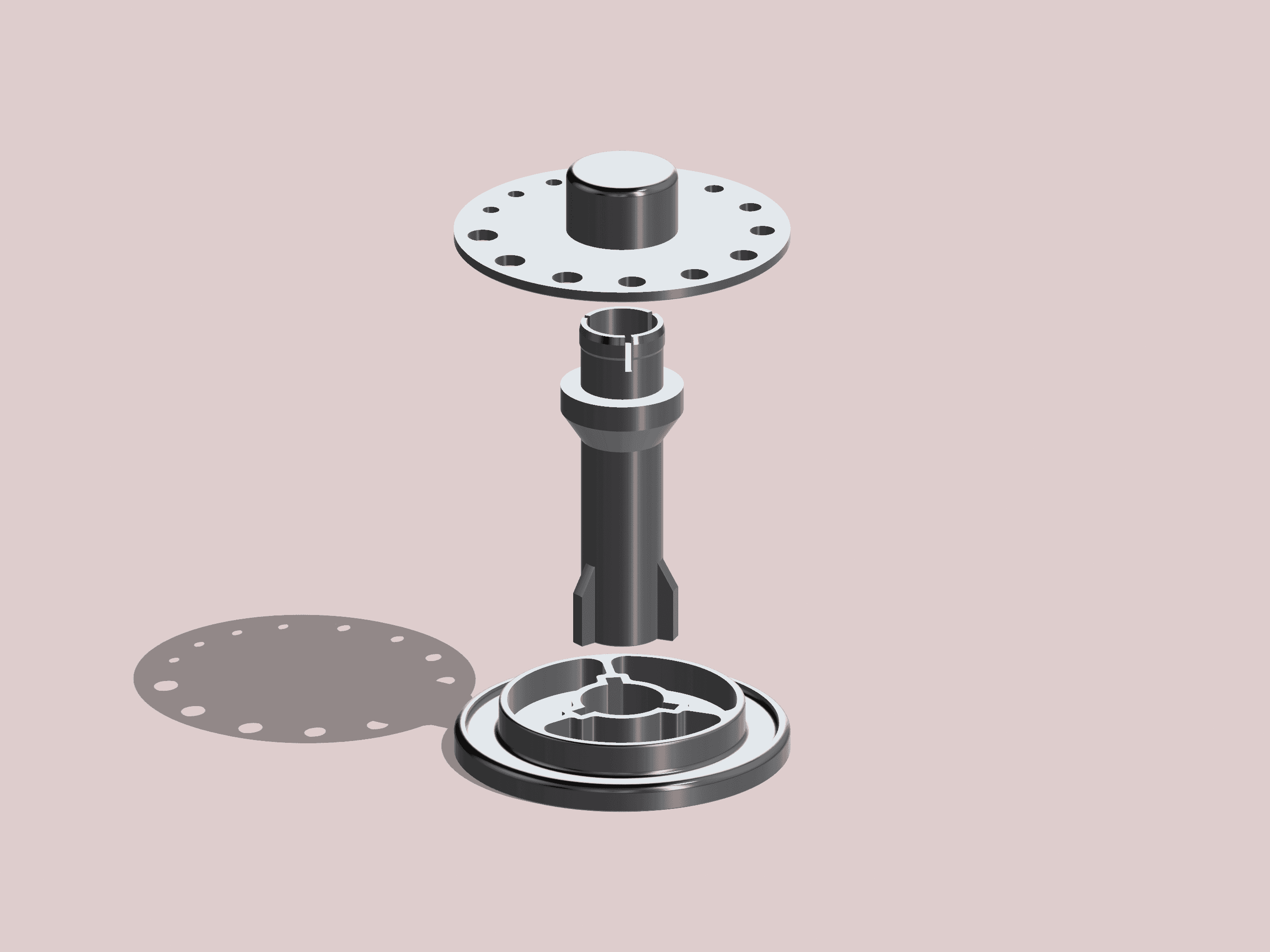 Spinning Brush Stand 3d model