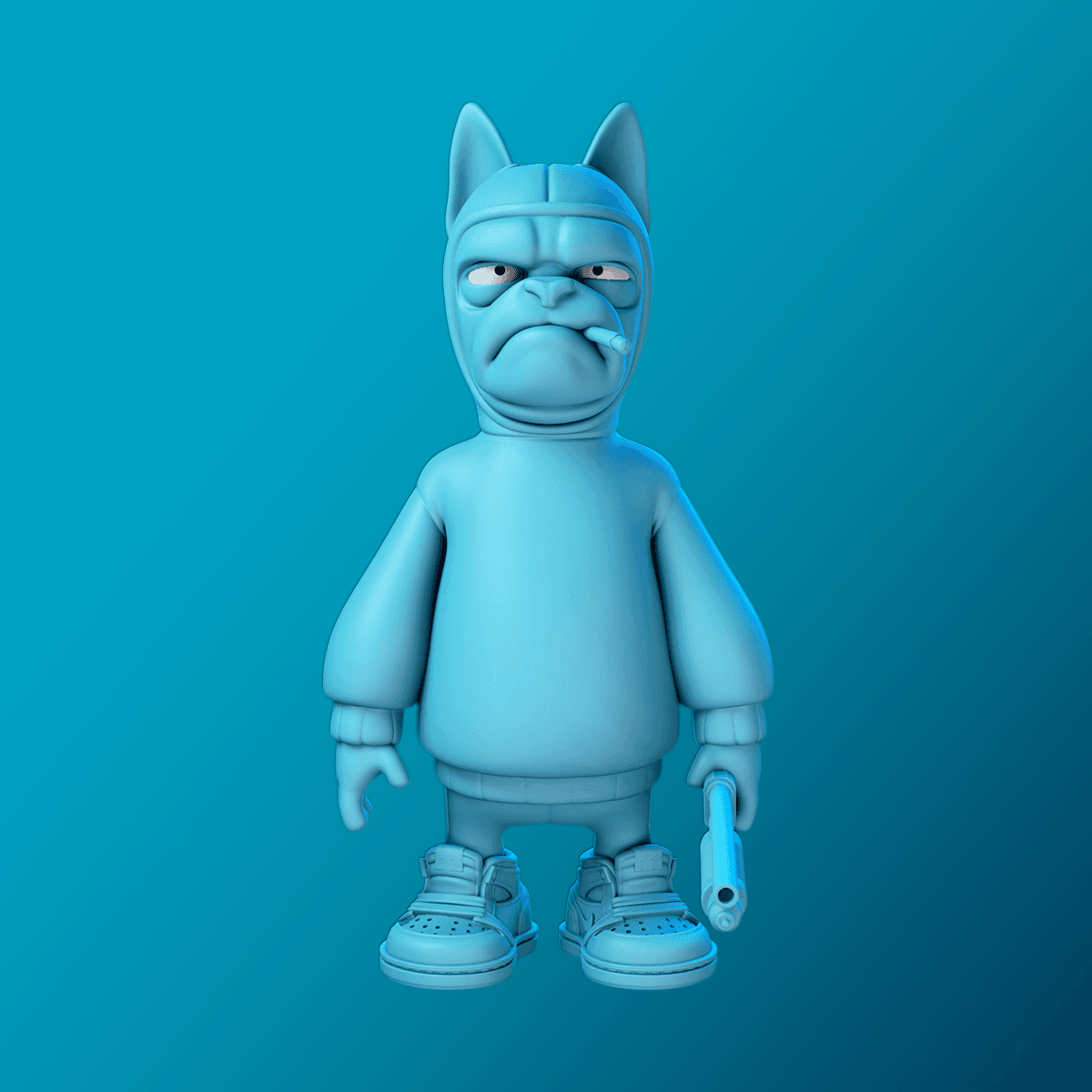 Pugly the delinquent 3d model