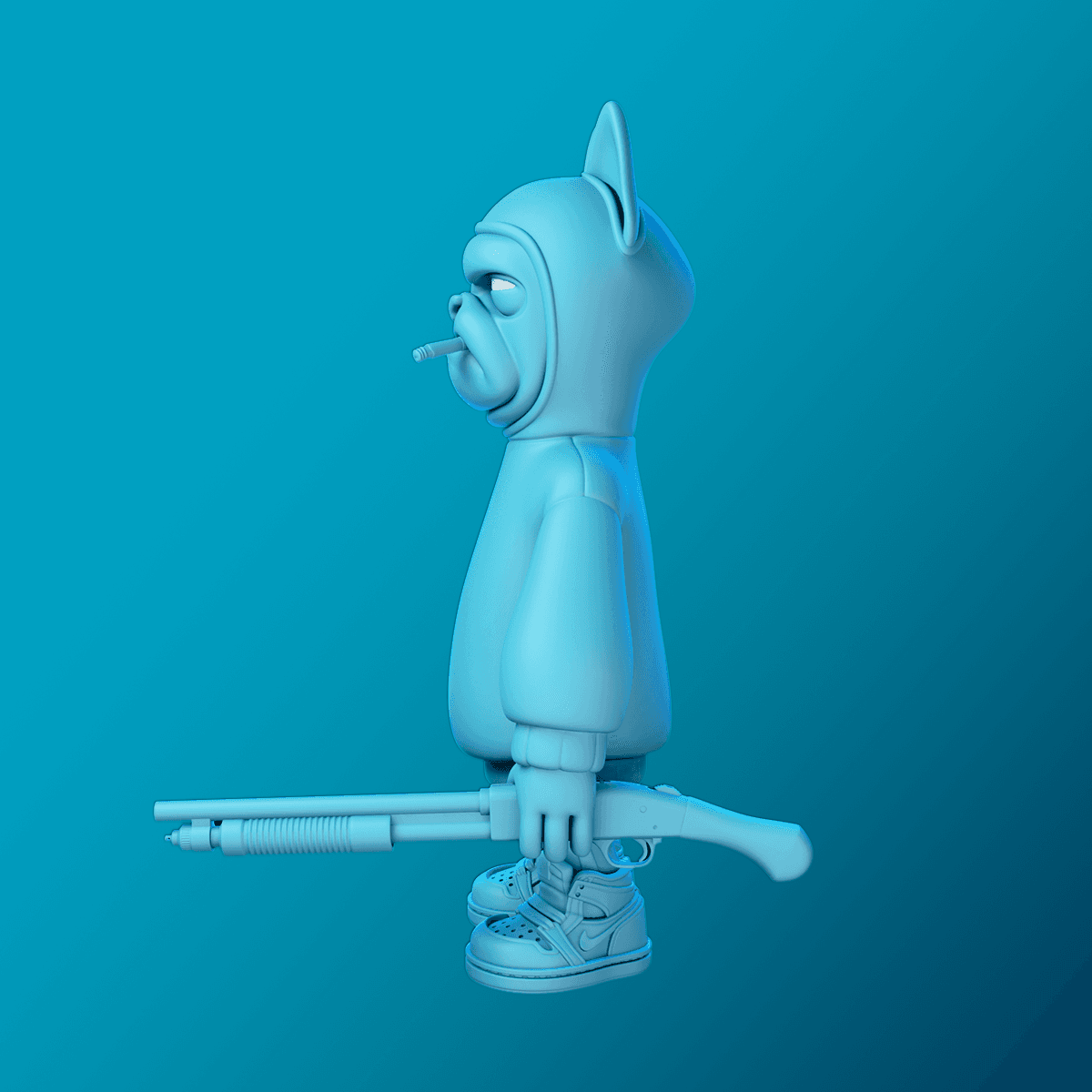 Pugly the delinquent 3d model