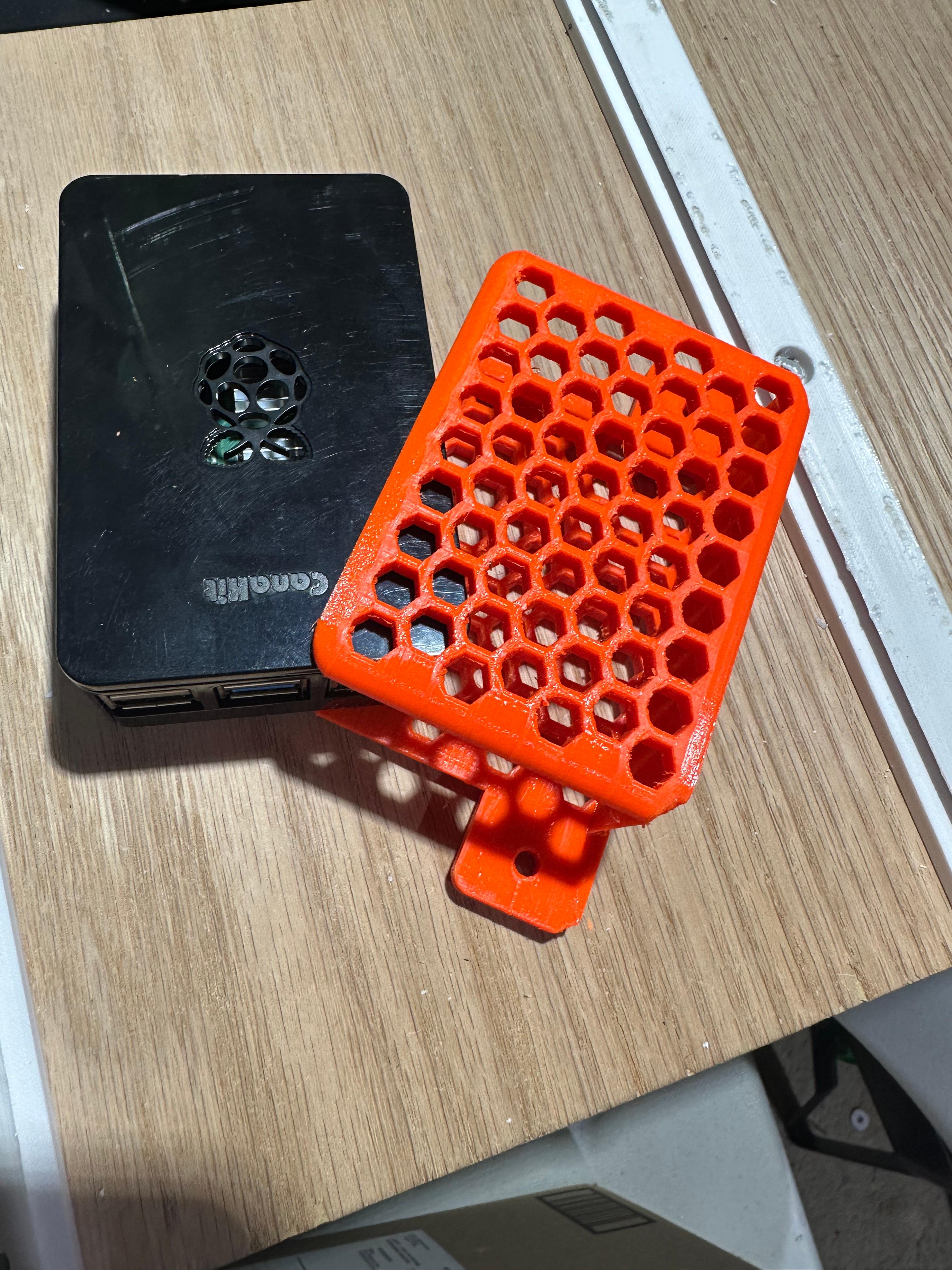 Rpi 4b Cannakit Case holder and wall mount  3d model