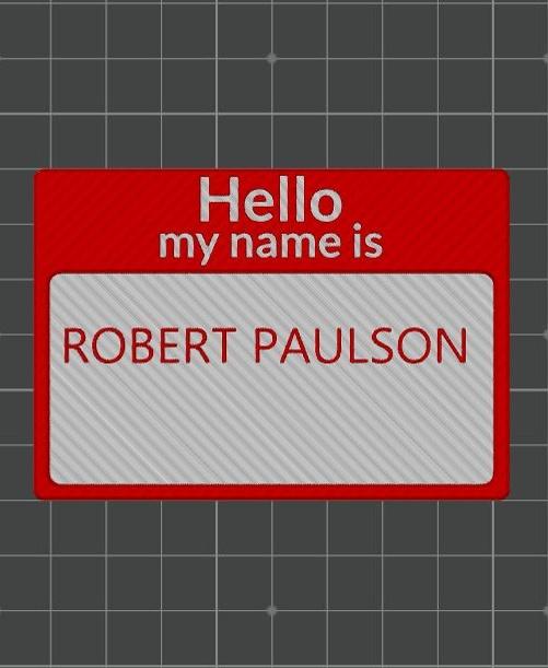 Name tag template.stl 3d model