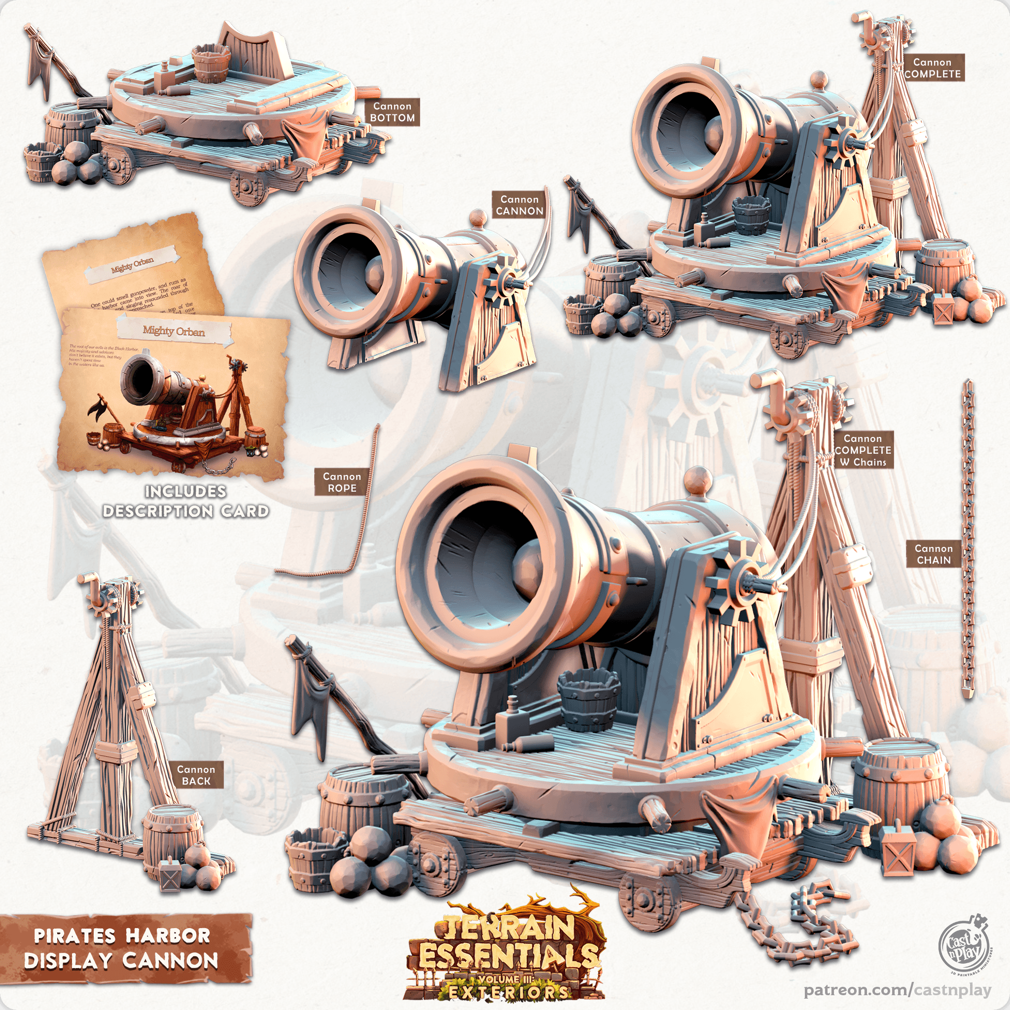 Pirate's Harbor Set (Pre-Supported) 3d model