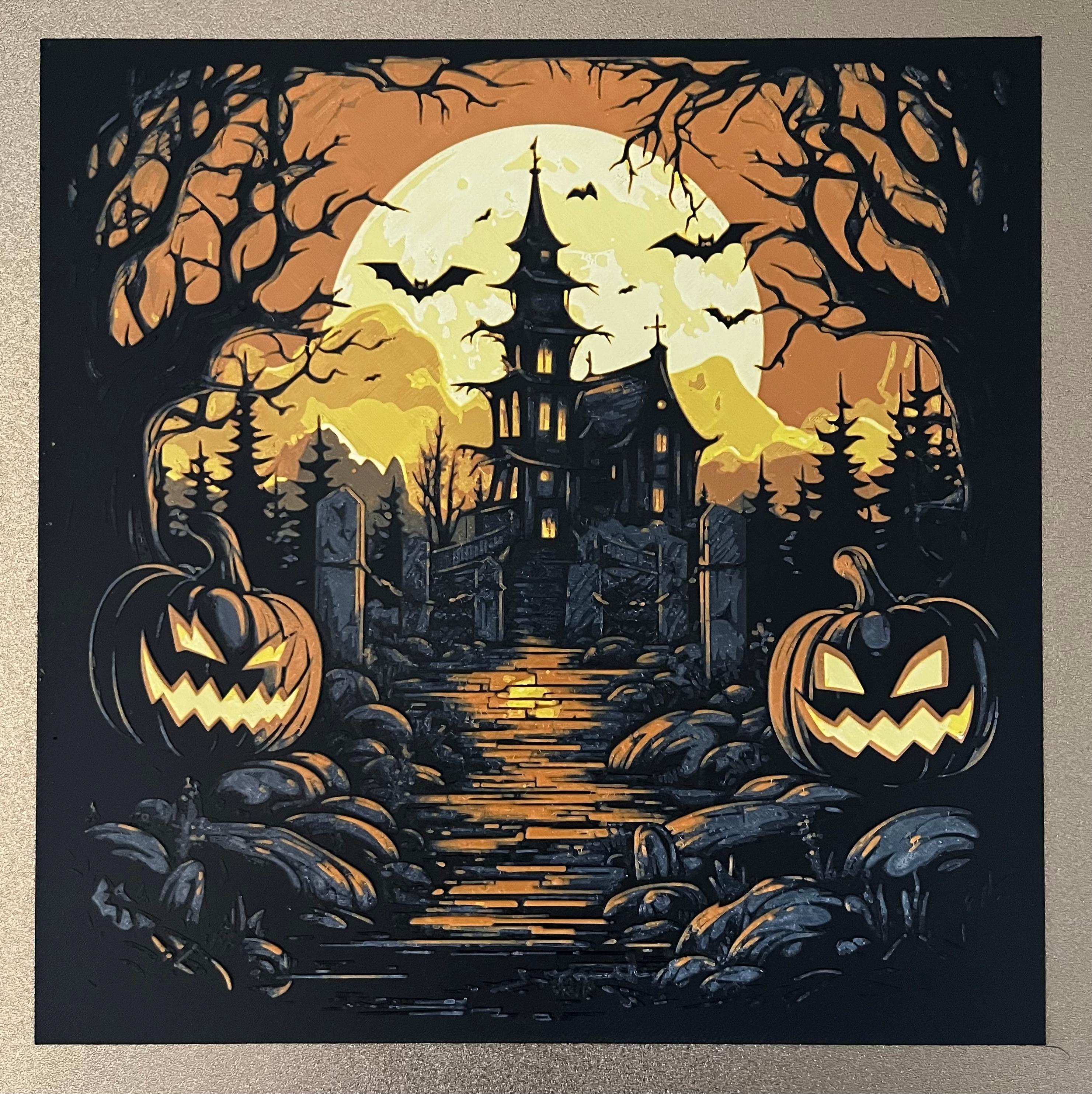 Halloween Manor (Filament Painting) 3d model