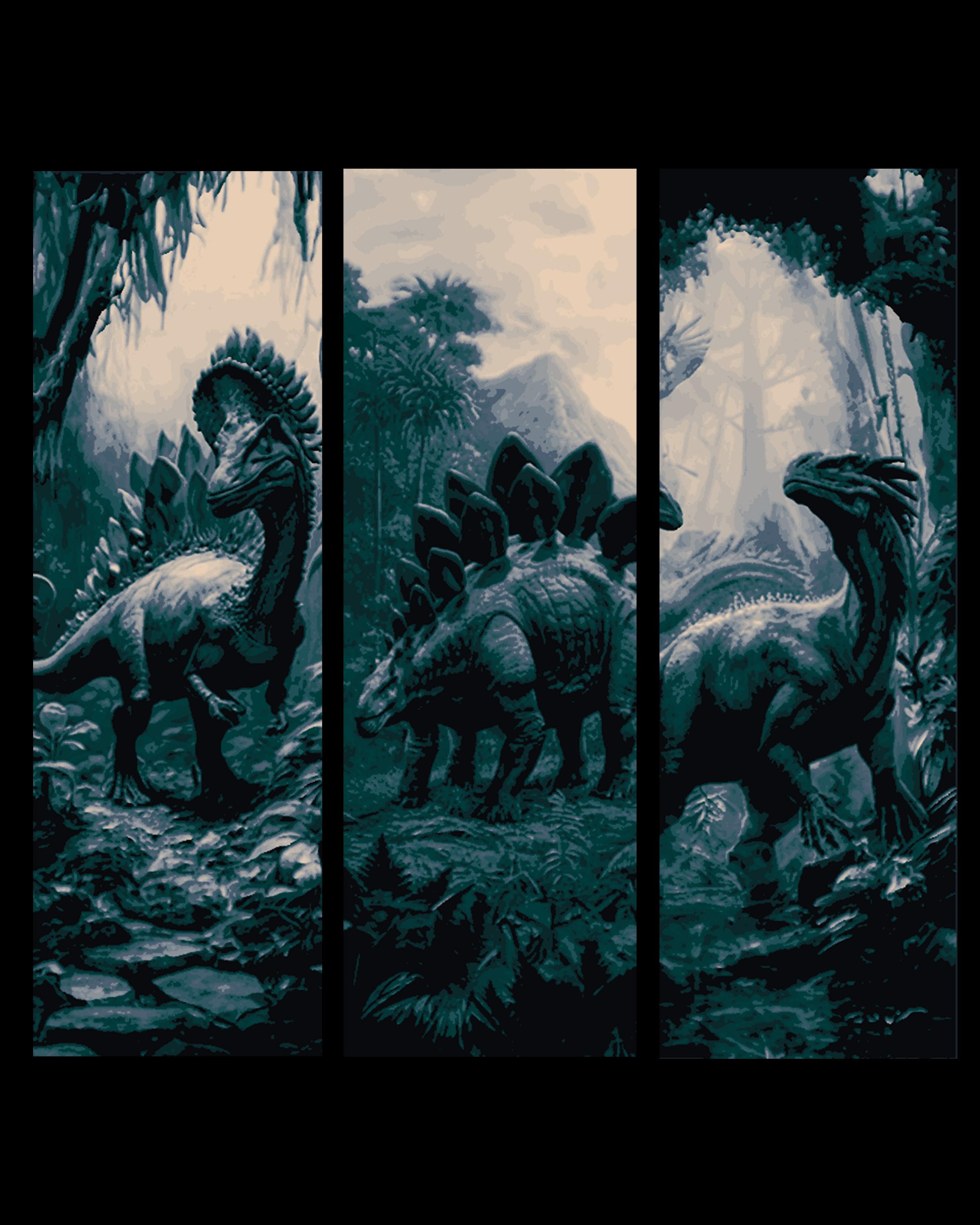 Time of the Dinosaurs - Set of 3 Bookmarks 3d model