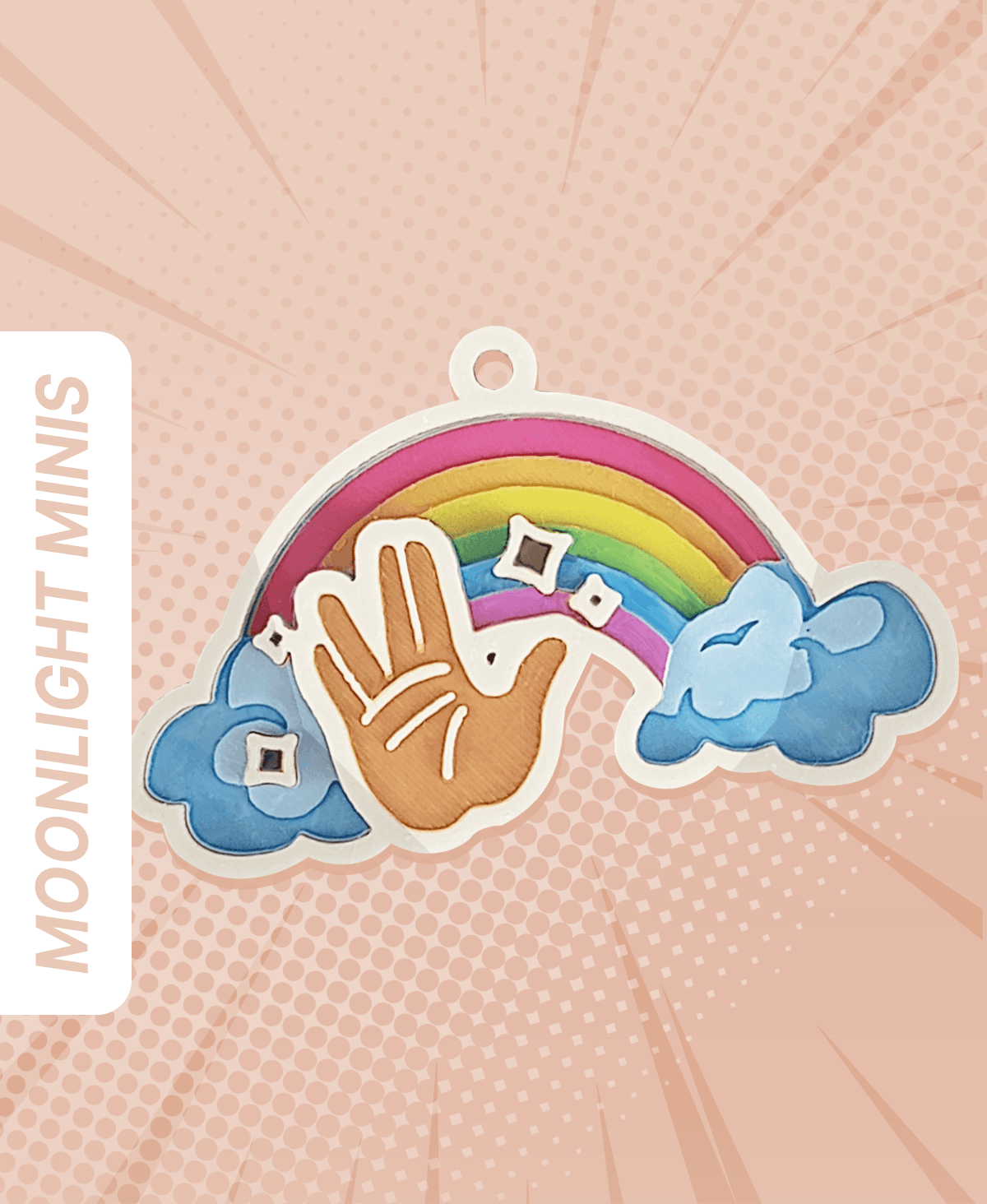 Rainbow Live Long Keychain 3d model