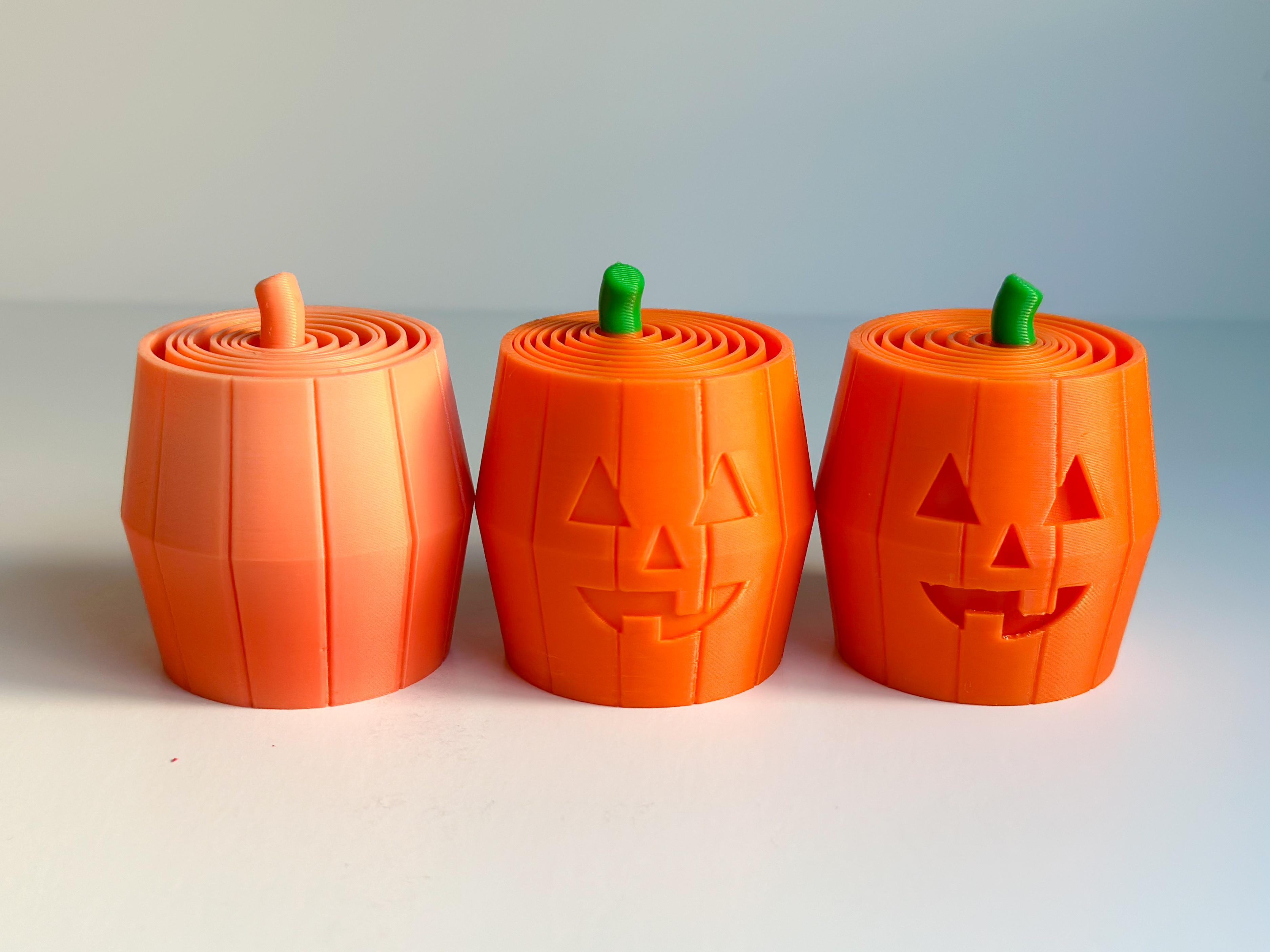 Pumpkin & Jack O'Latern Layered Fidget (3 Styles in 3 Sizes = 9 total) 3d model