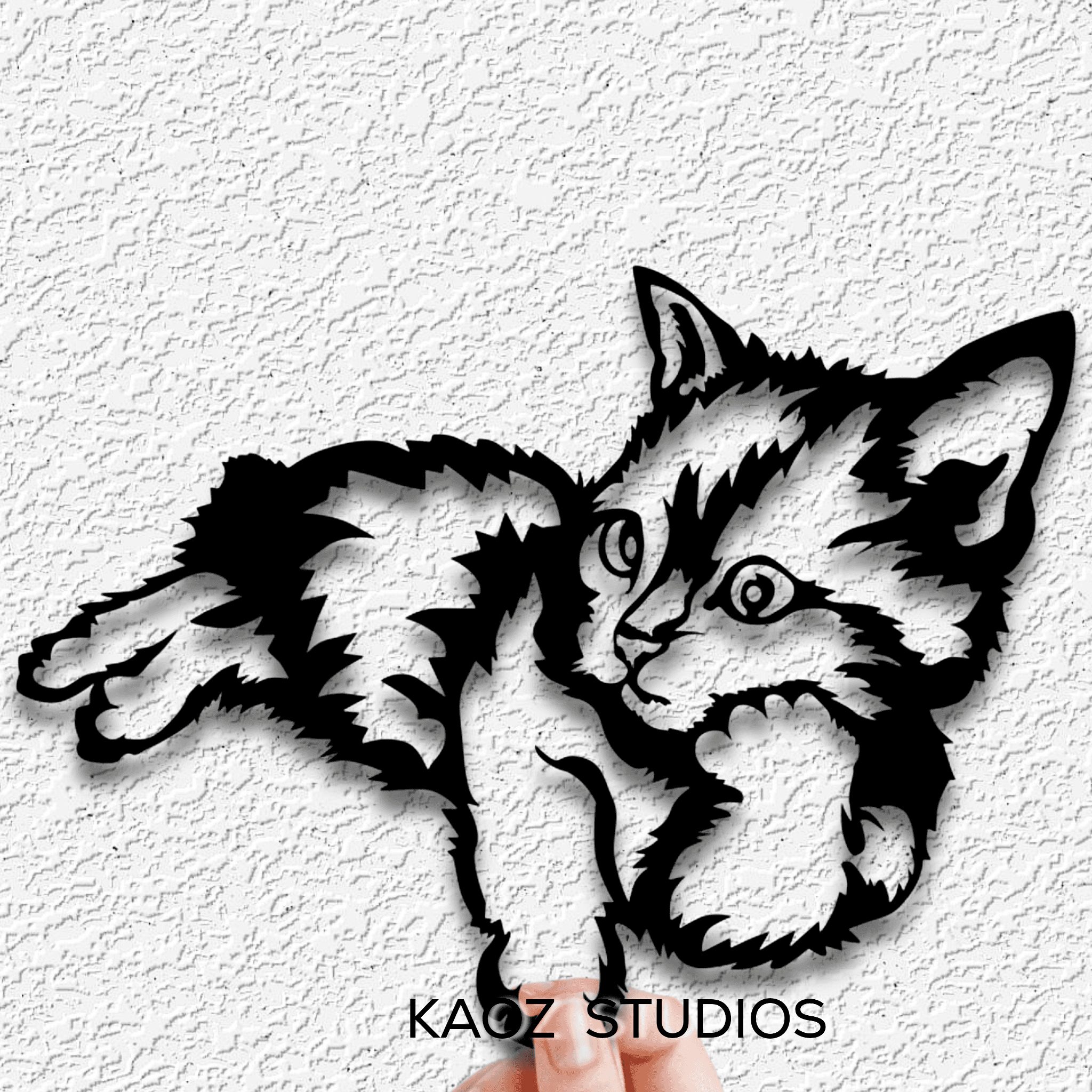 kitten wall art cat wall decor kitty decoration 3d model