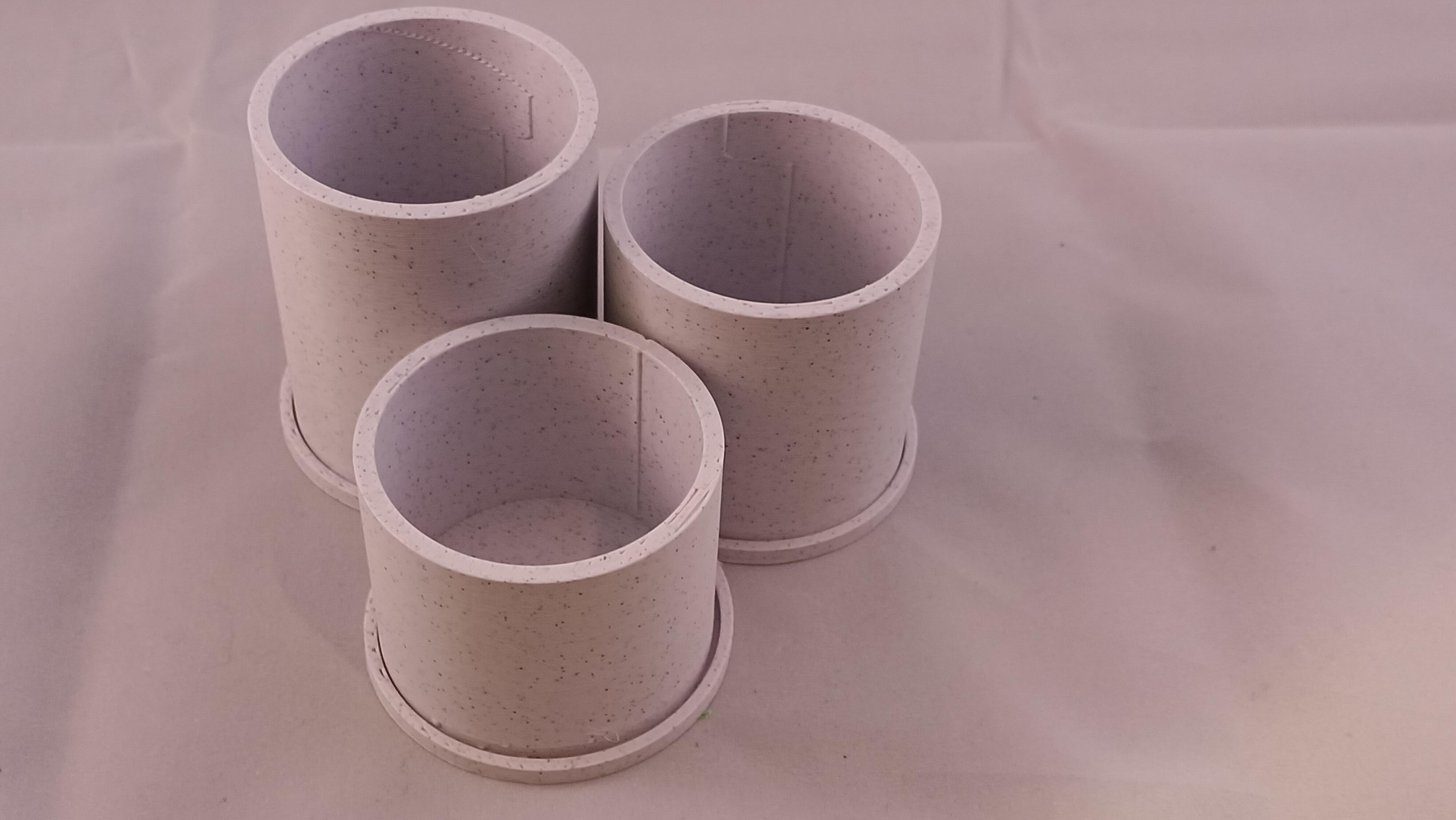 Cylinder Succulent pots or desk organizer 3d model