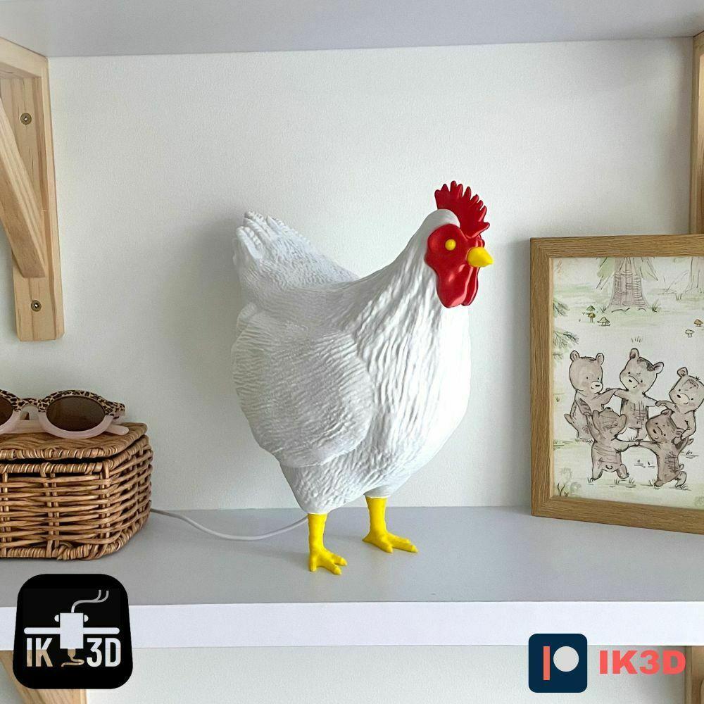 Funny Chicken Egg Lamp / Figurine / Multiparts 3d model