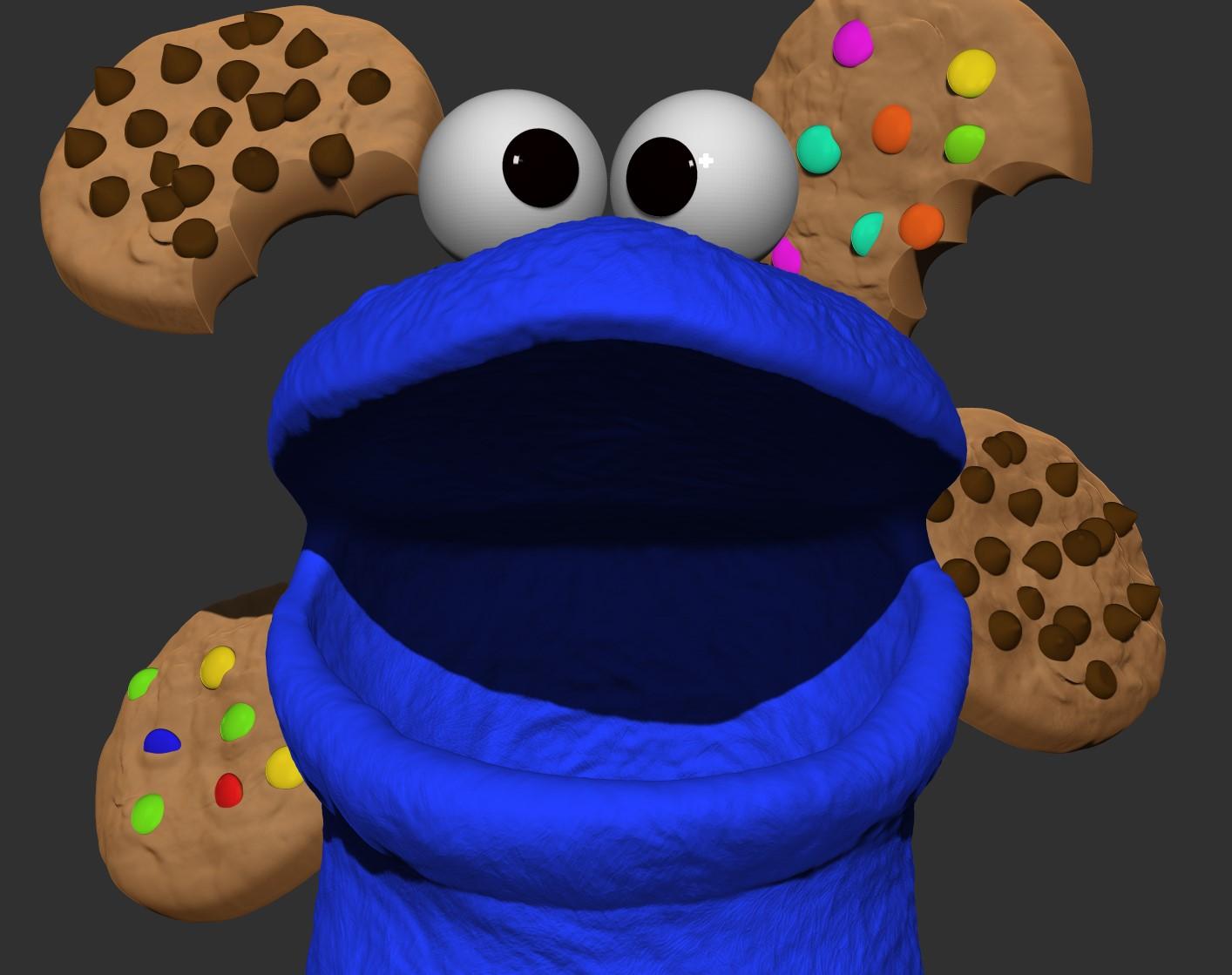 Cookie Monster Cookie Jar 3d model