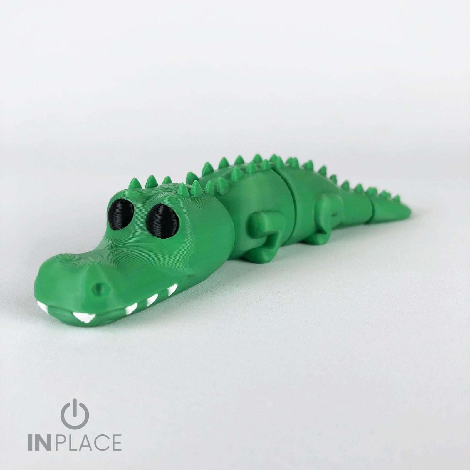 Cute Crocodile Articulated (dark eyes version) 3d model