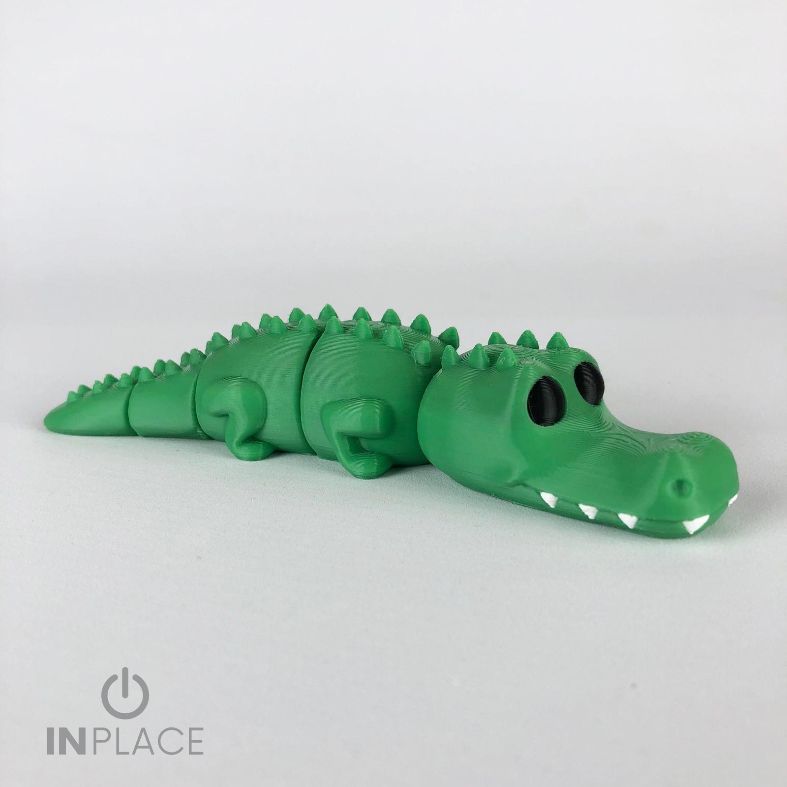 Cute Crocodile Articulated (dark eyes version) 3d model