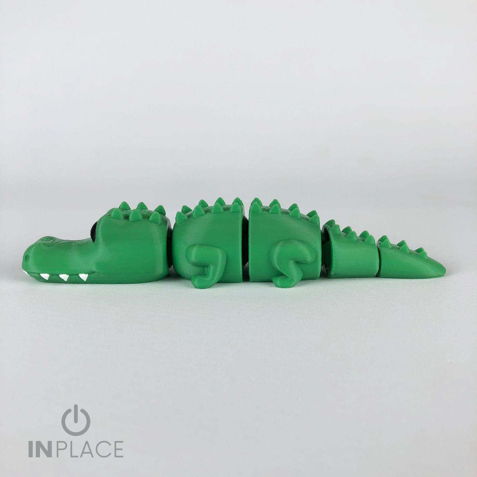 Cute Crocodile Articulated (dark eyes version) 3d model