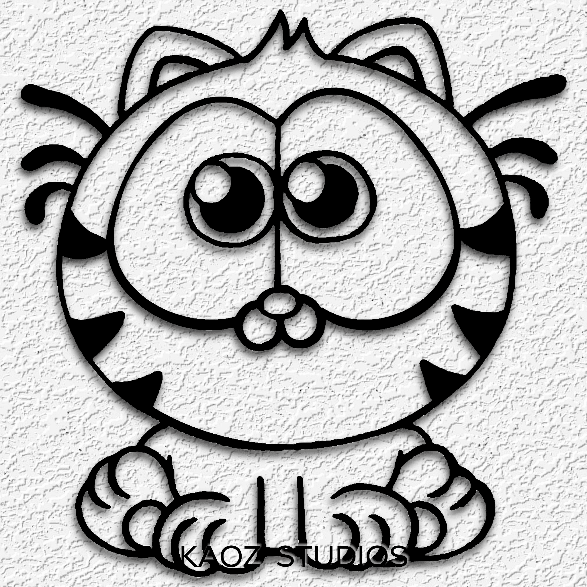 baby garfield wall art kitty wall decor kitten decoration 3d model