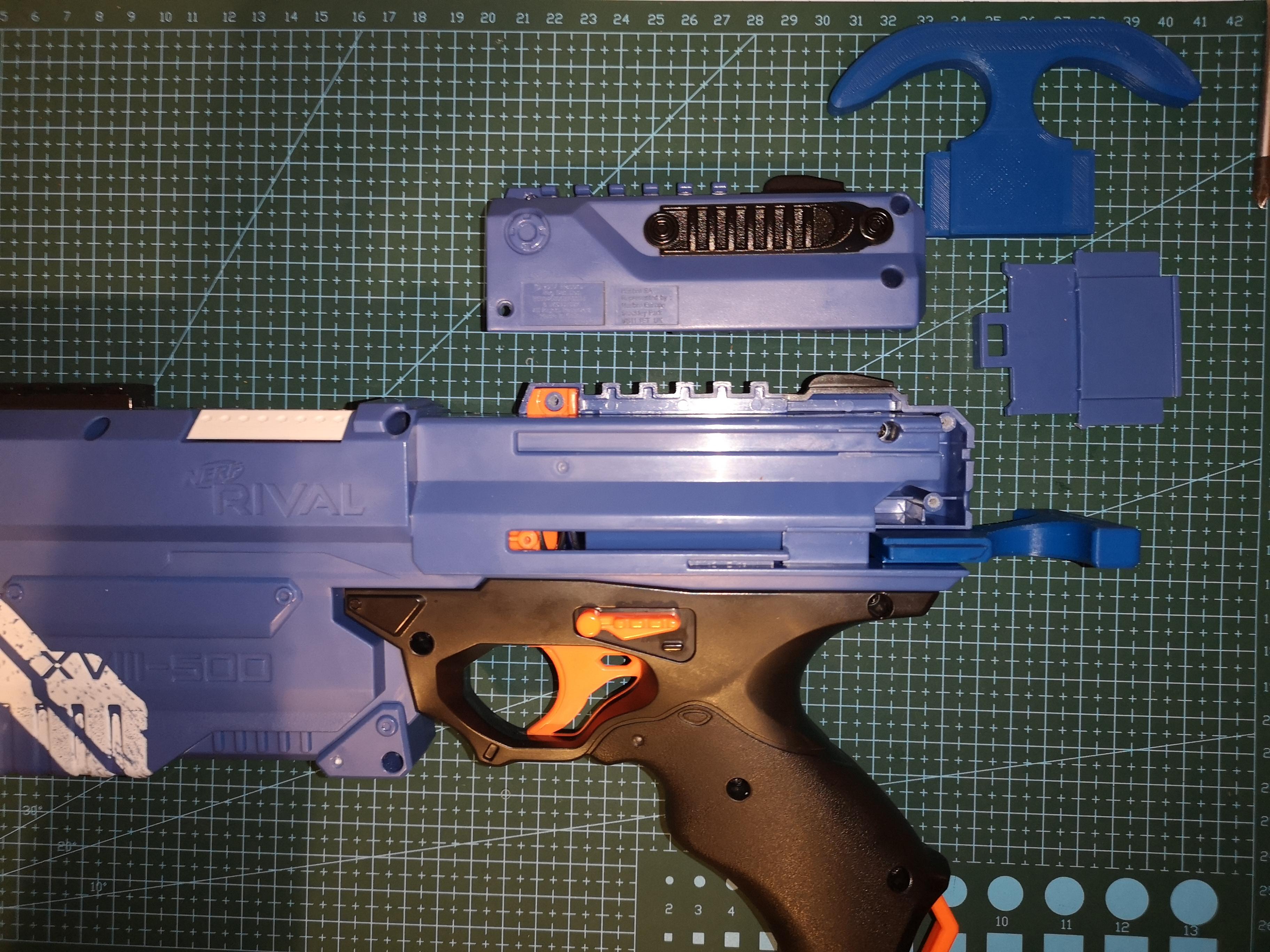 Nerf Rival Kronos T-pull - same width as Kronos shell 3d model