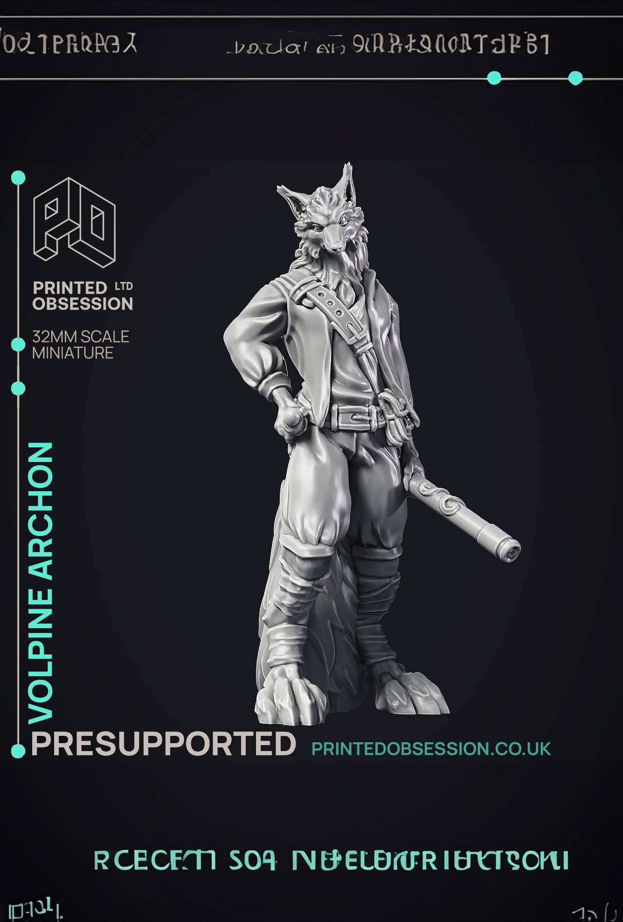 Volpine Archon - Fox Trickster - PRESUPPORTED - Heaven Hath No Fury - 32mm scale  3d model