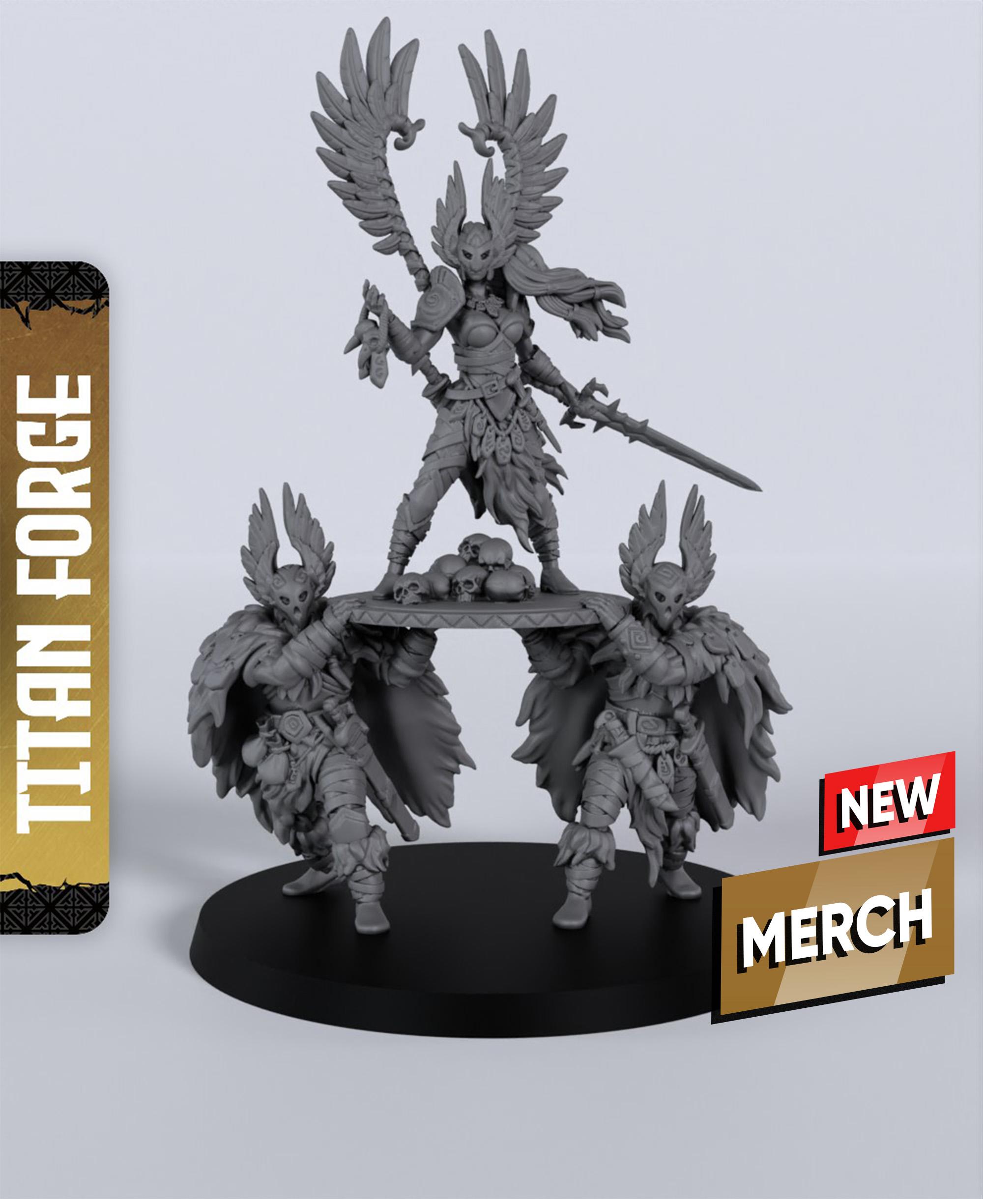 Vindicta Raid Queen - With Free Dragon Warhammer - 5e DnD Inspired for RPG and Wargamers 3d model