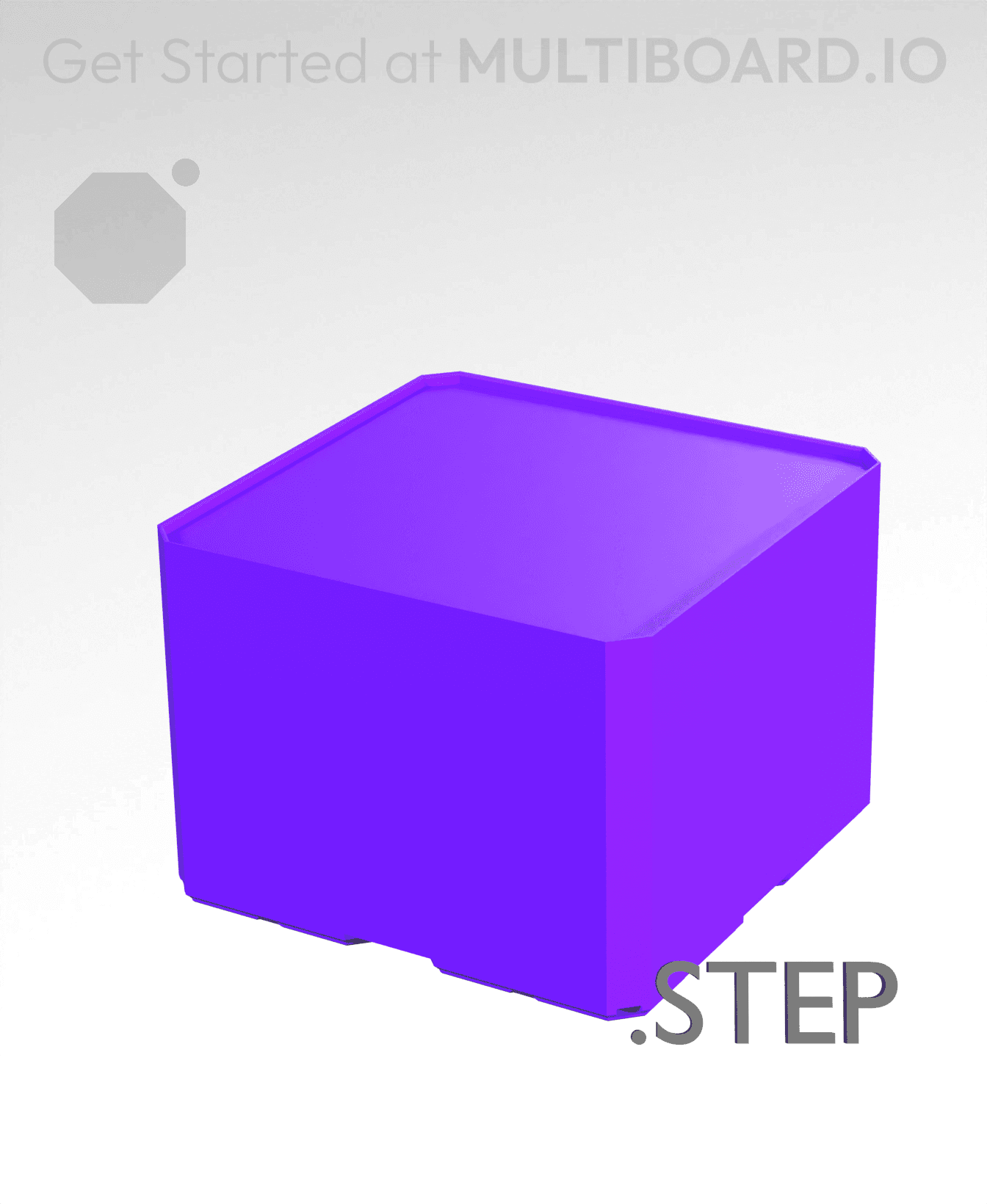 2x2x1·5 - Multibin Insert - STEP Remixing File 3d model