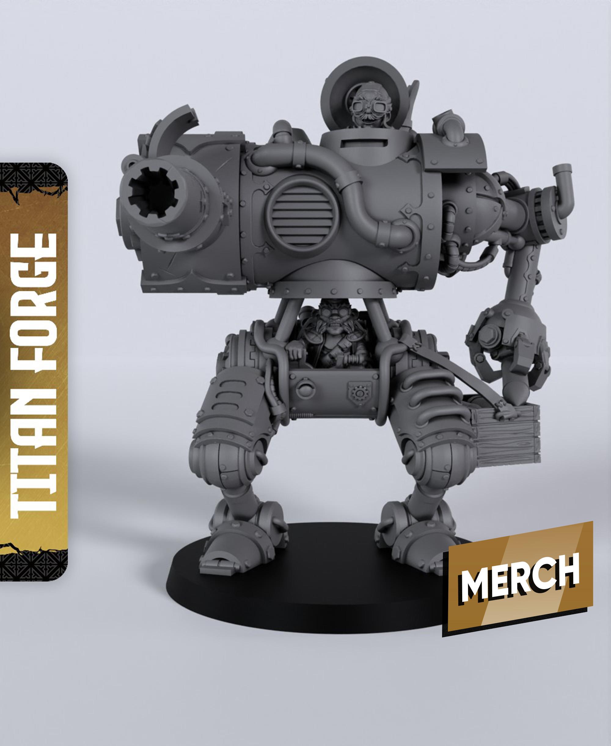 Hero Mech - With Free Dragon Warhammer - 5e DnD Inspired for RPG and Wargamers 3d model