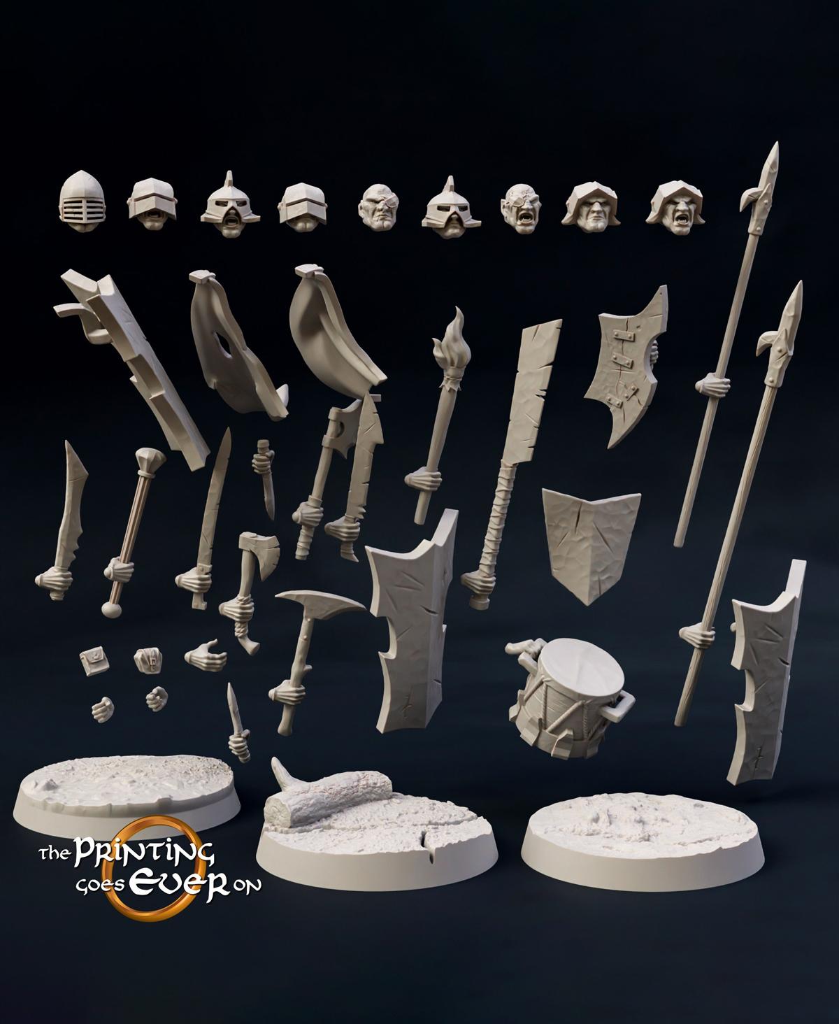 Modular Half-Orc Fighters 3d model