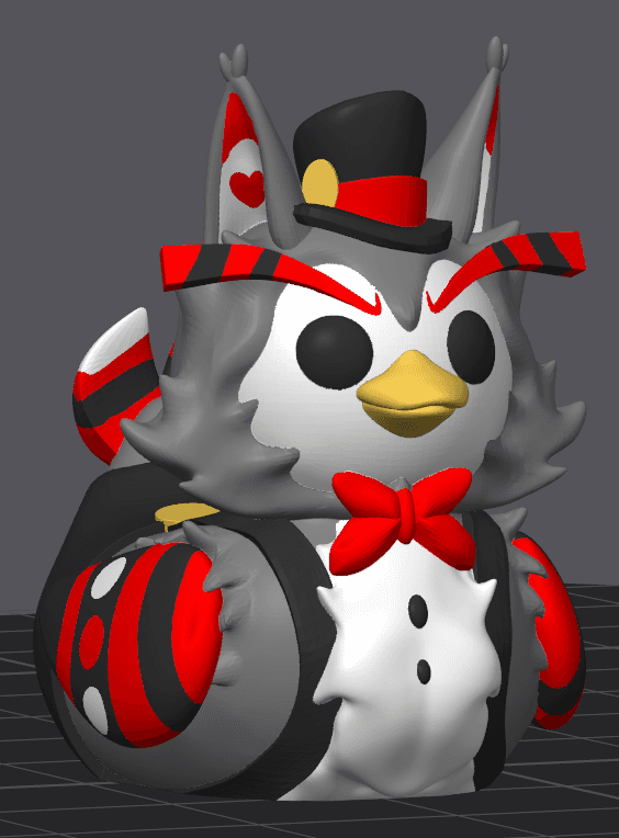 Husky Ducky - Hazbin Hotel Rubber Duck 3d model