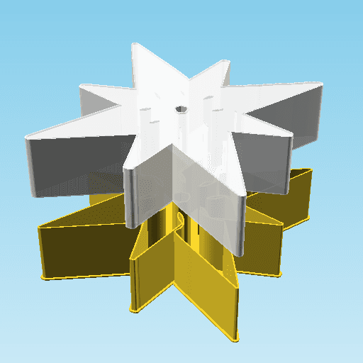 Shuriken 0064, nestable box (v2) 3d model