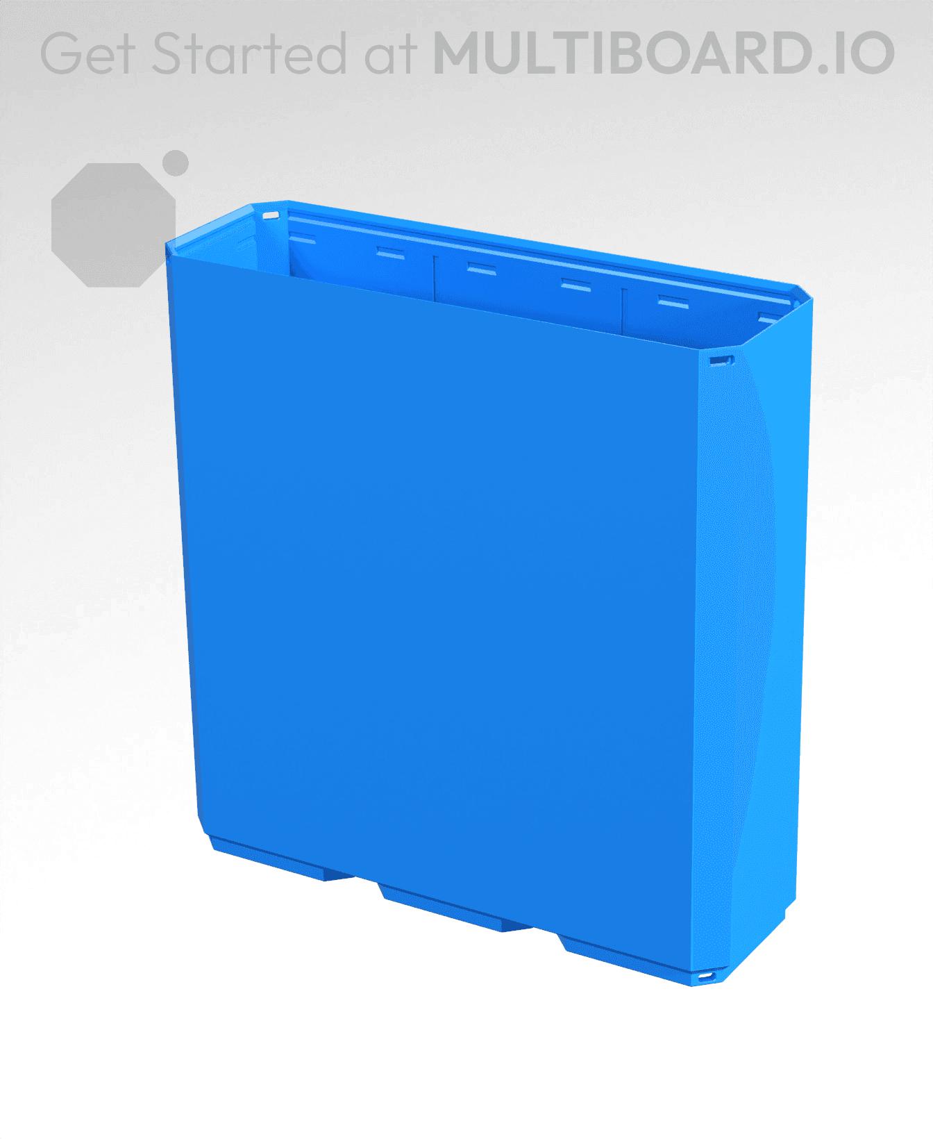 3x1x3 - Simple Walls - Multibin Shell 3d model