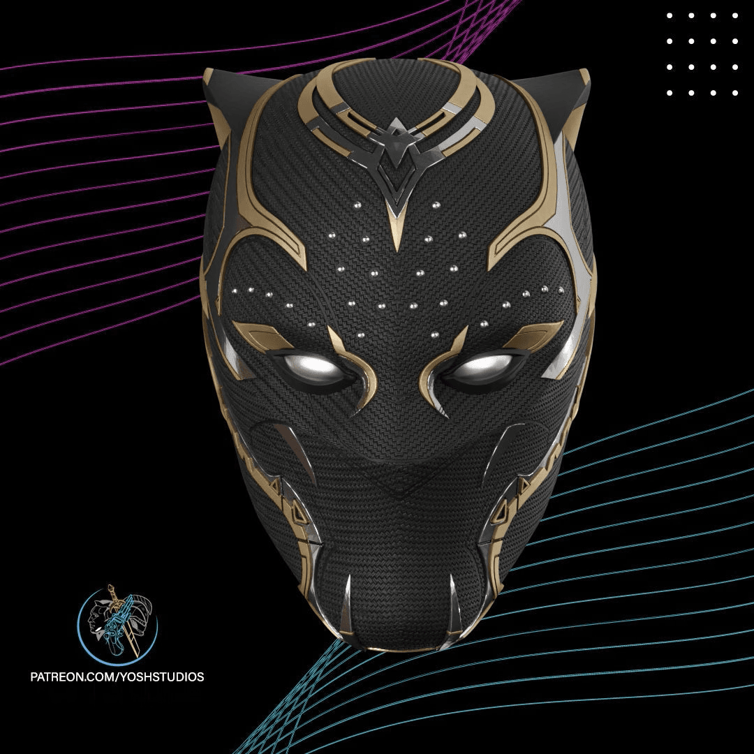 Shuri Black Panther Mask 3d Print File STL Wakanda Forever 3d model