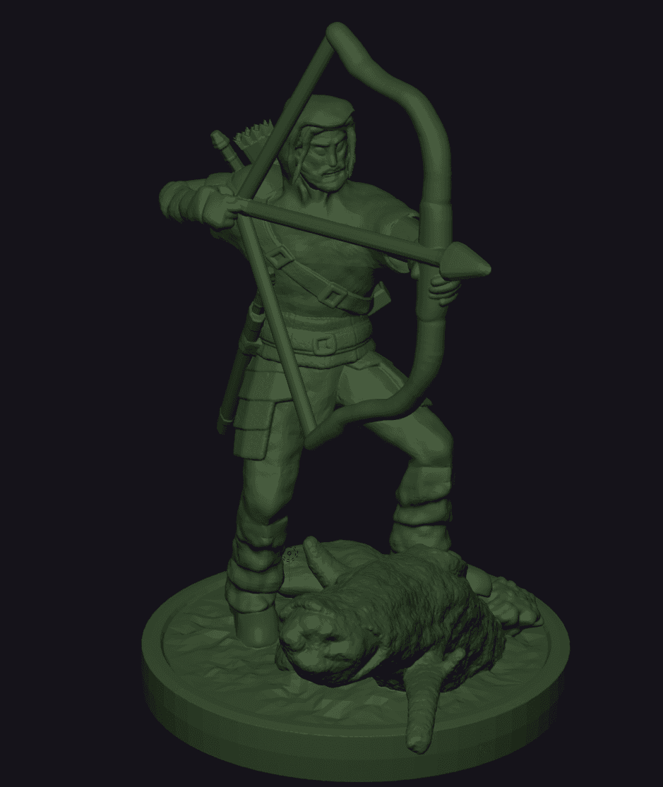 Male Ranger: 3 Poses 3d model