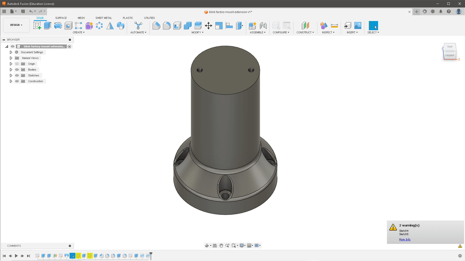 blink factory mount extension v1.stl 3d model