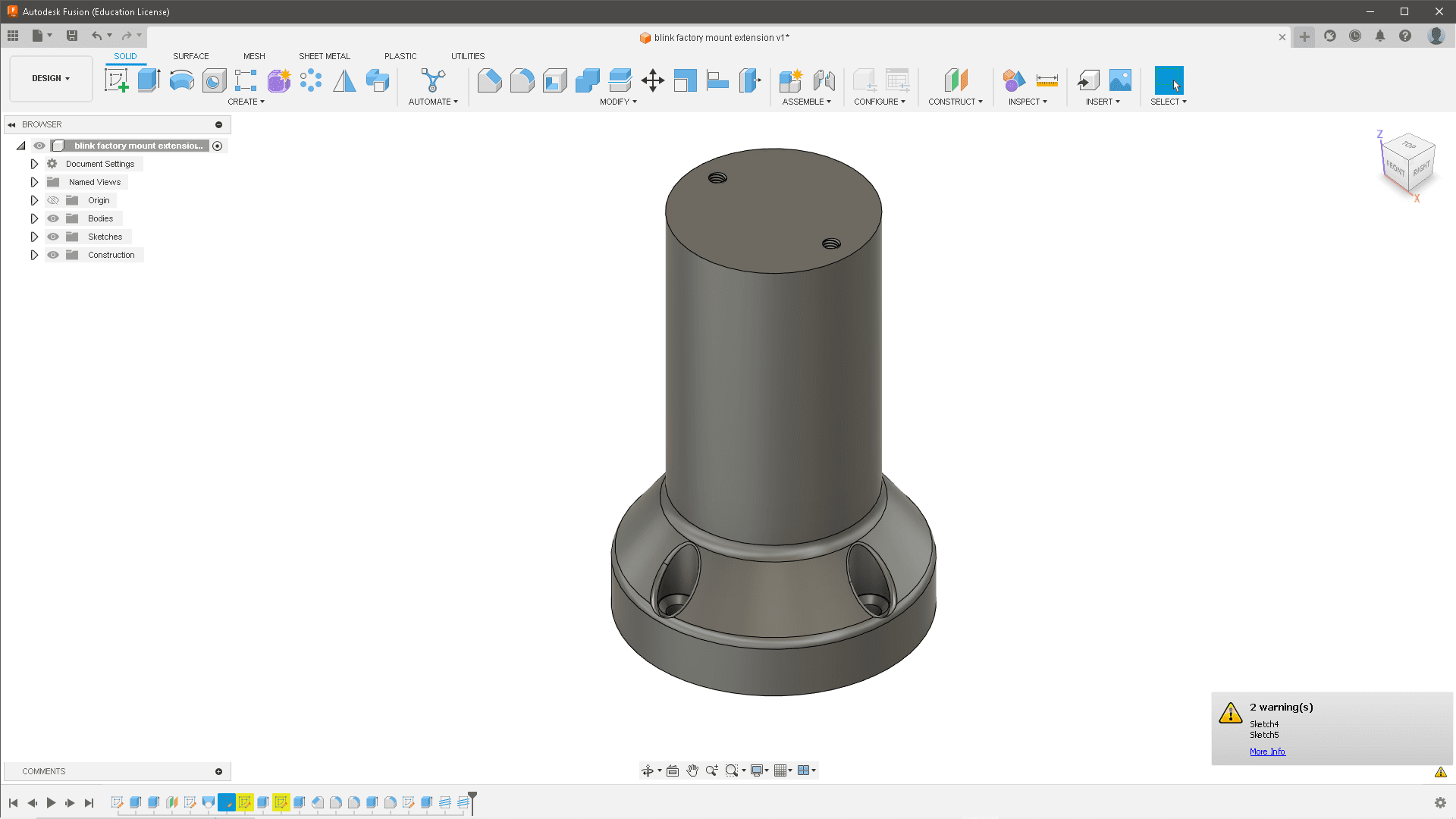 blink factory mount extension v1.stl 3d model